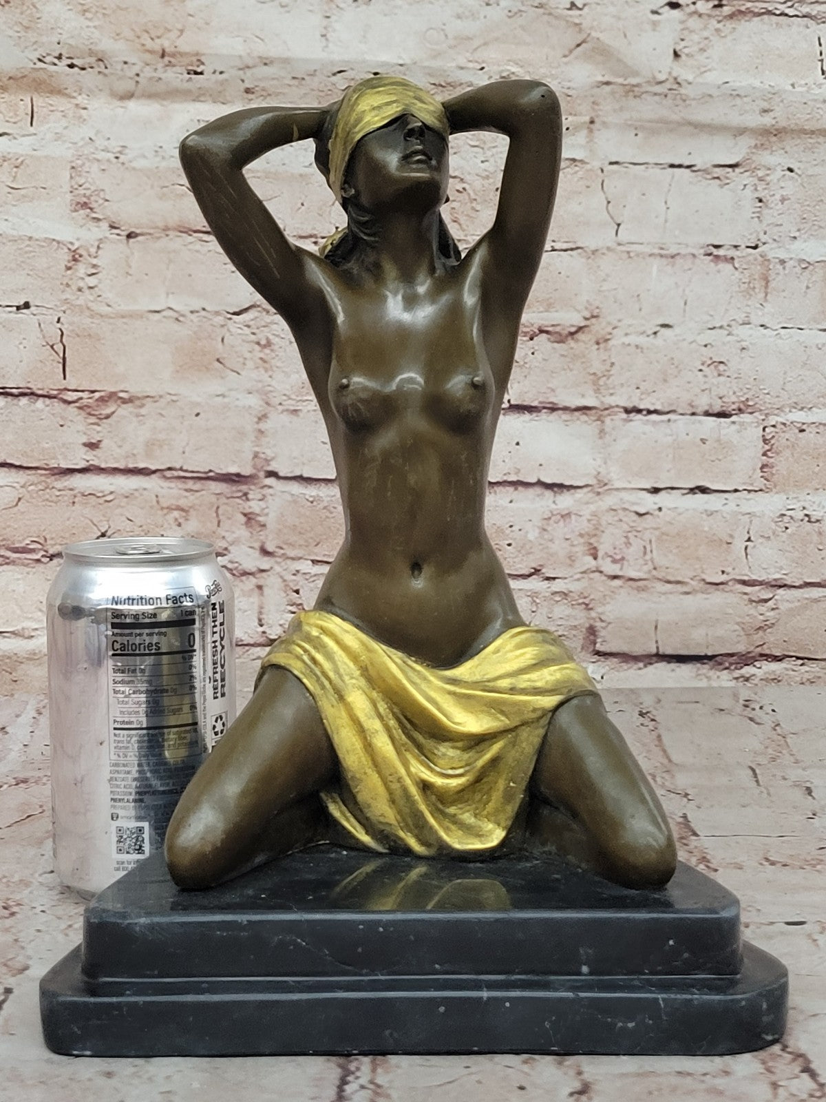Handcrafted bronze sculpture SALE Gilt Preiss By Woman Captive Nude