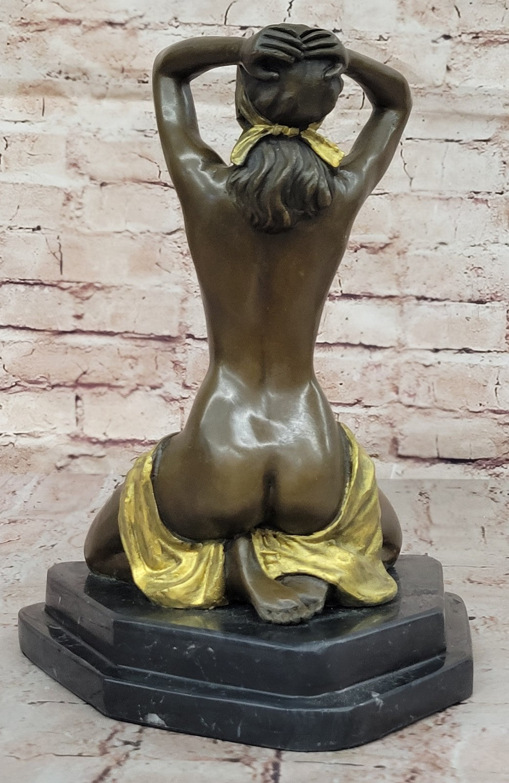 Handcrafted bronze sculpture SALE Gilt Preiss By Woman Captive Nude