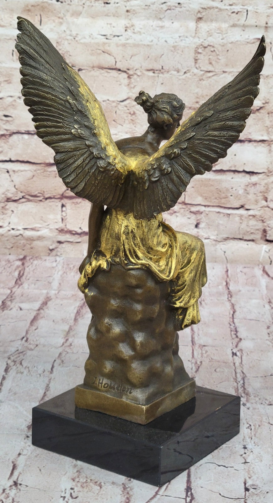 Large Divine Angel of Victory Bronze Hot Cast Sculpture Figurine Figure Hot Cast