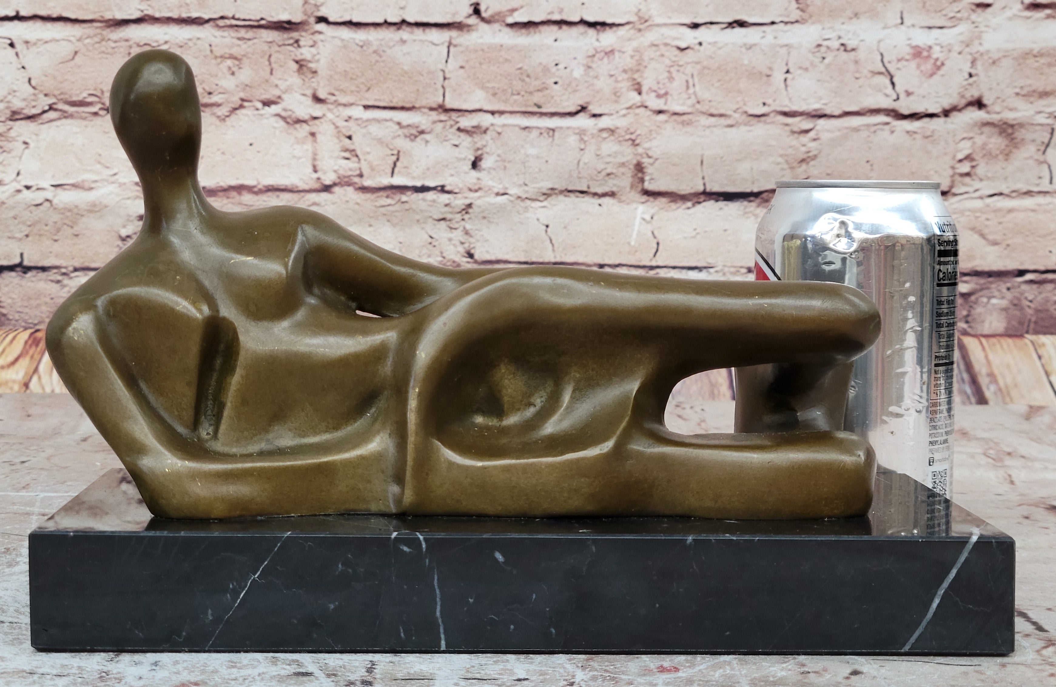 Abstract Modern Art Reclining Female Hot Cast Bronze Sculpture Figurine Figure