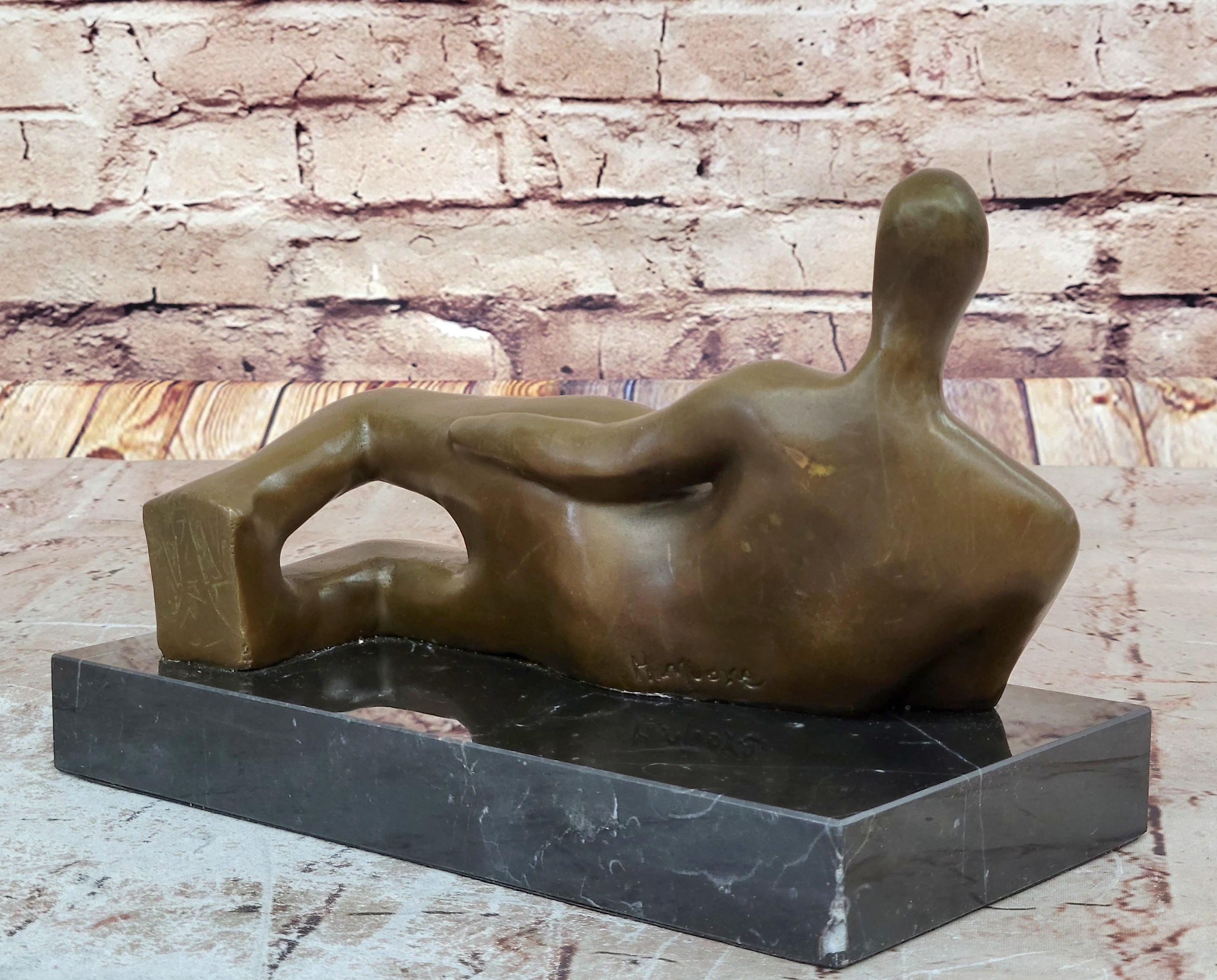 Abstract Modern Art Reclining Female Hot Cast Bronze Sculpture Figurine Figure