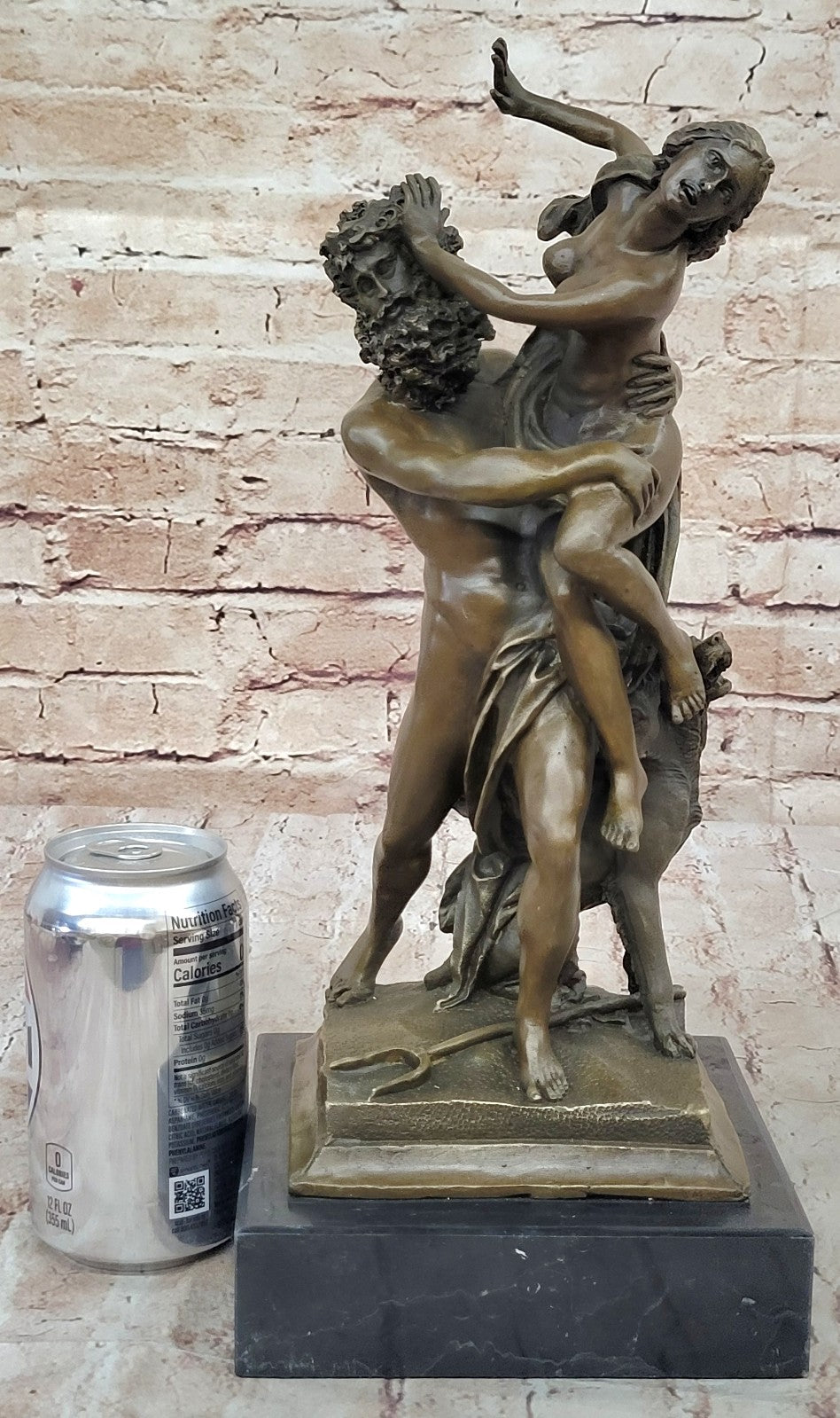 Bronze Greek Myth Sculpture Hades with Persephone Collectible Fine Artwork Art