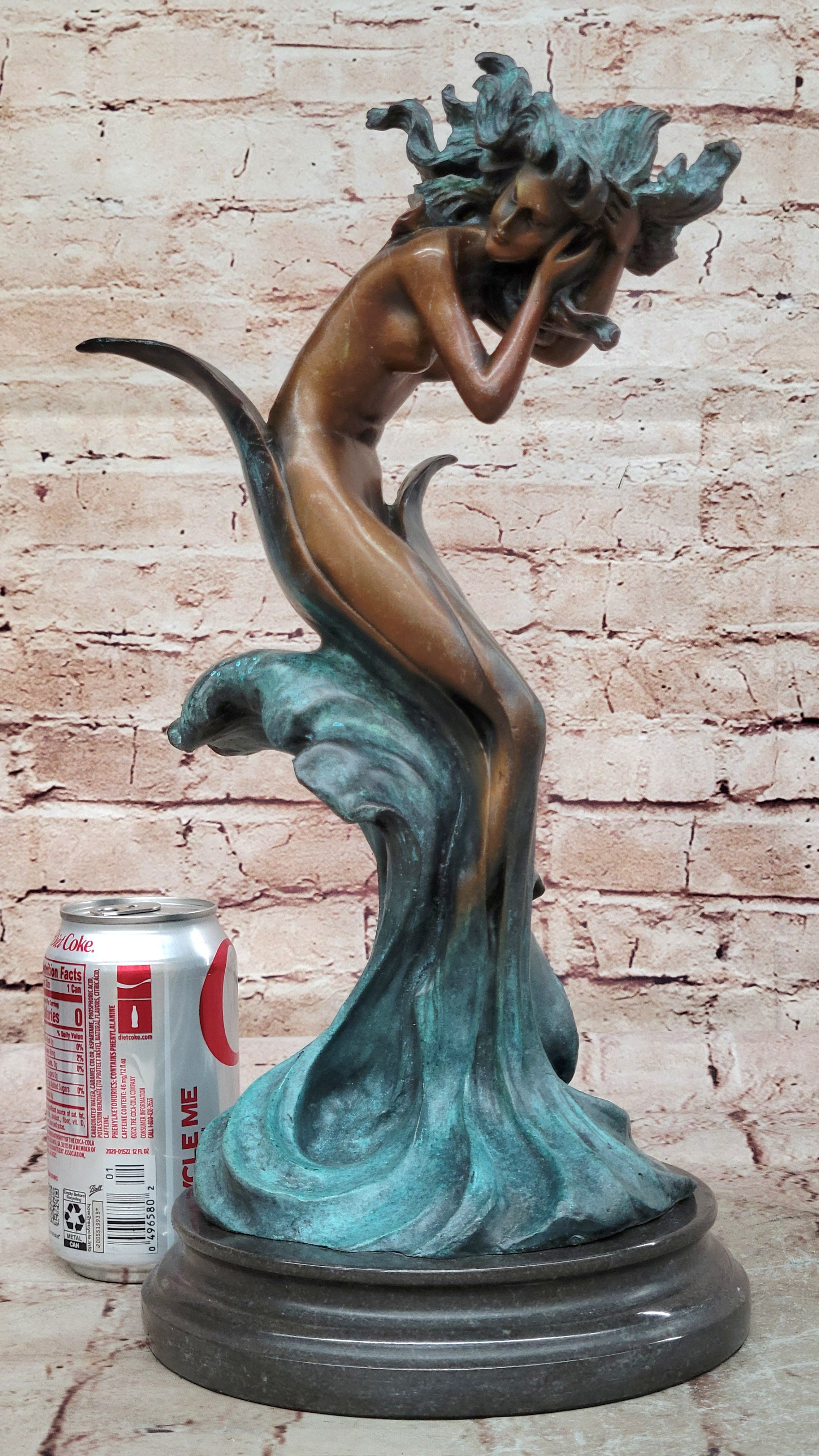 Medusa Guardian, Greek Mythology Hot Cast Nude Bronze Sculpture Home Decor