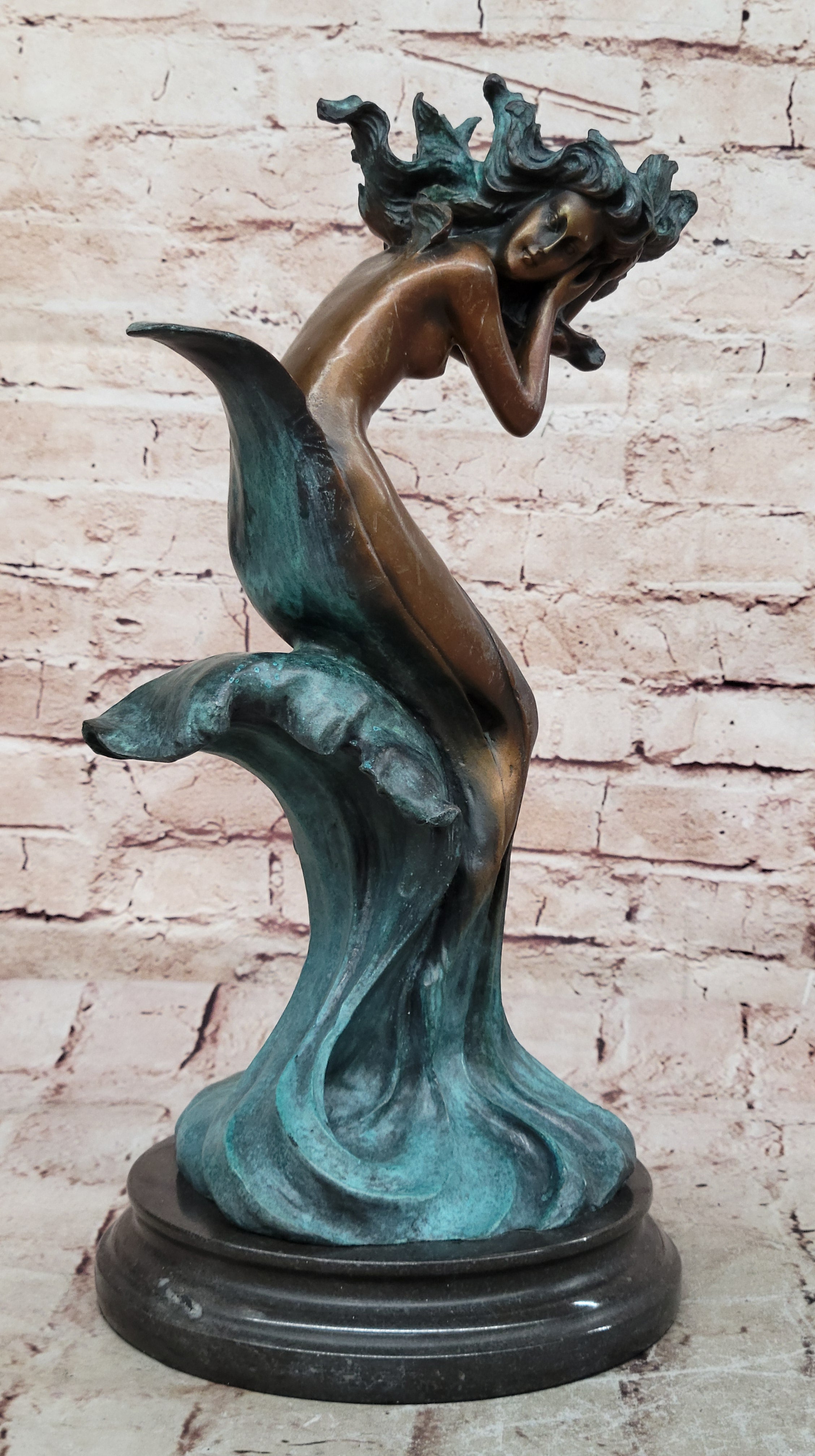 Medusa Guardian, Greek Mythology Hot Cast Nude Bronze Sculpture Home Decor
