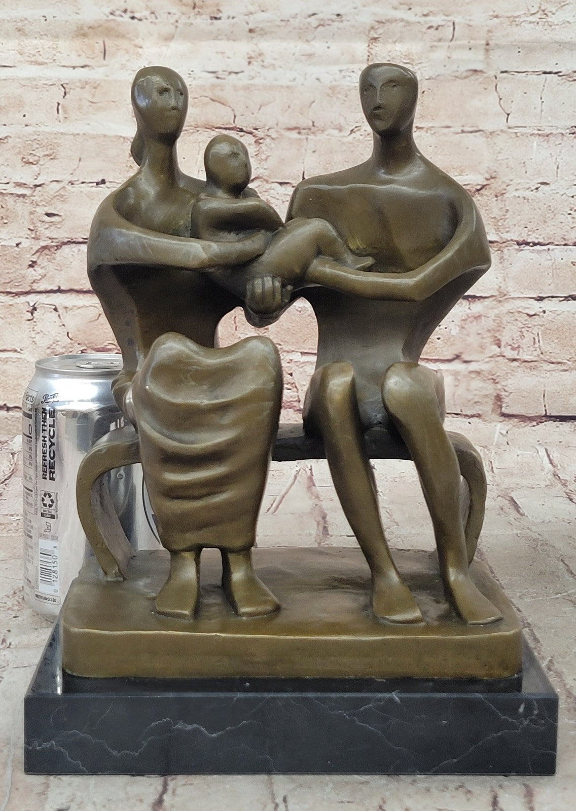 FAMILY GROUP Henry Moore Salvador Dali Abstract Bronze Sculpture Surreal Figure