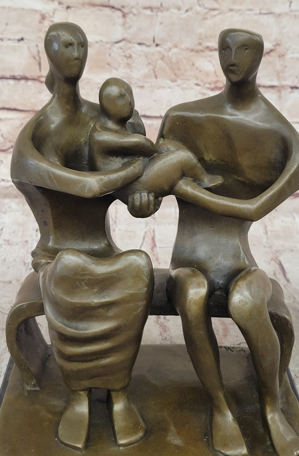 FAMILY GROUP Henry Moore Salvador Dali Abstract Bronze Sculpture Surreal Figure