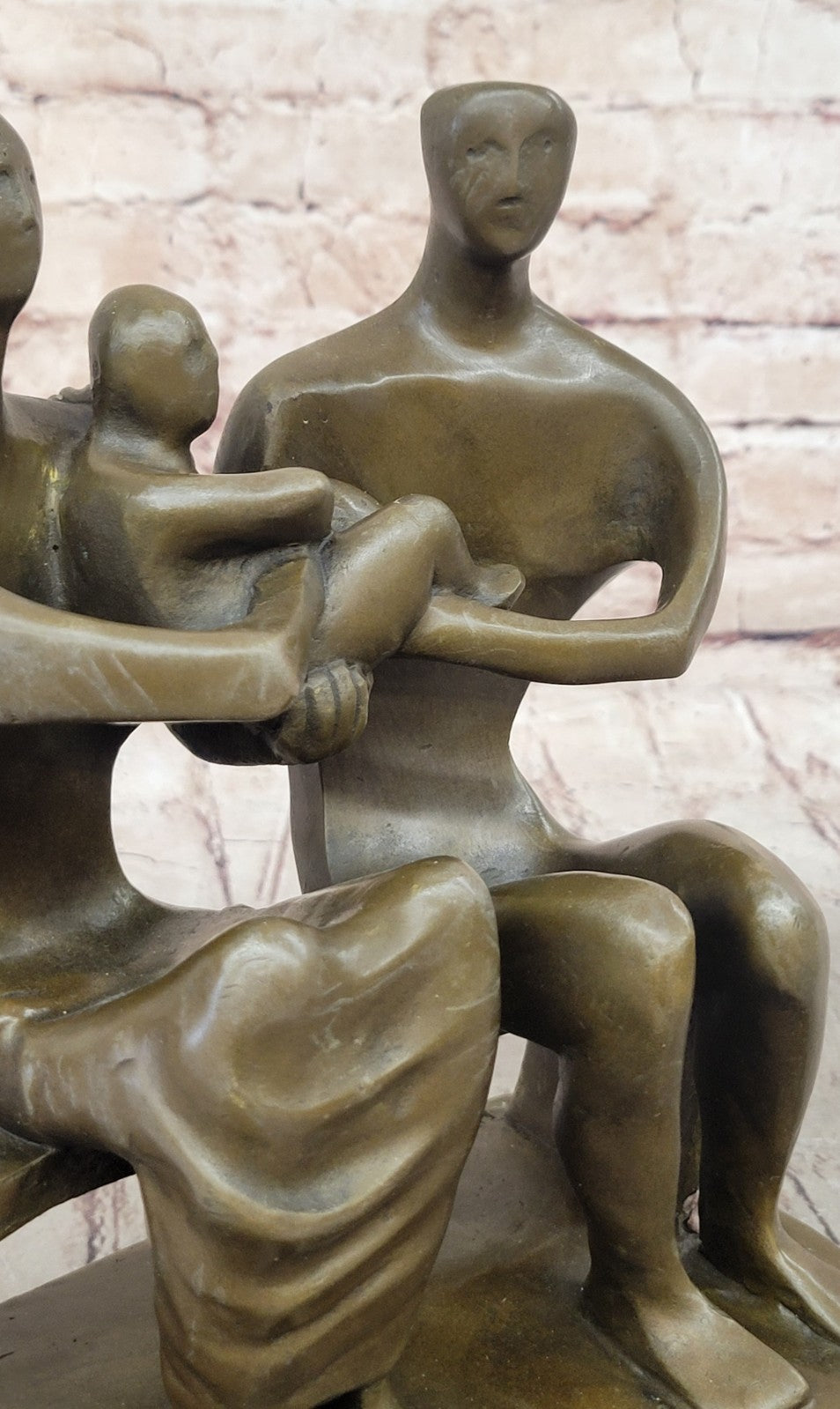 FAMILY GROUP Henry Moore Salvador Dali Abstract Bronze Sculpture Surreal Figure