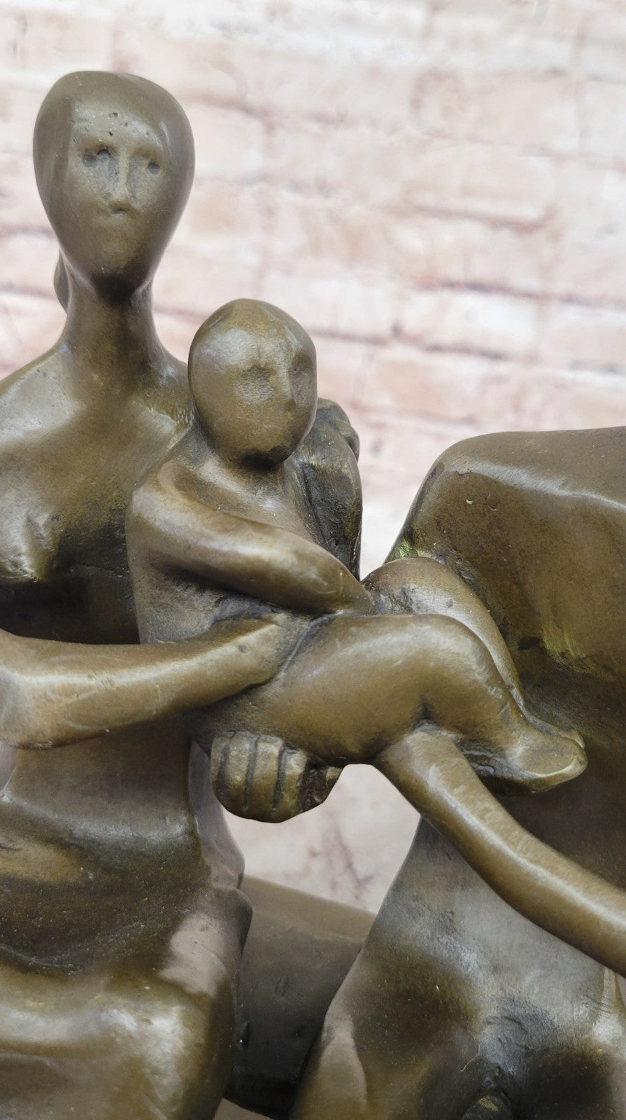 FAMILY GROUP Henry Moore Salvador Dali Abstract Bronze Sculpture Surreal Figure