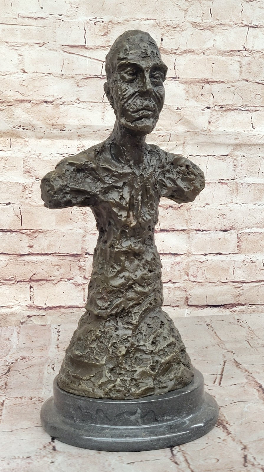 Commetti Bust of Diego Modern Art Abstract Mid century Masterpiece Bronze Art