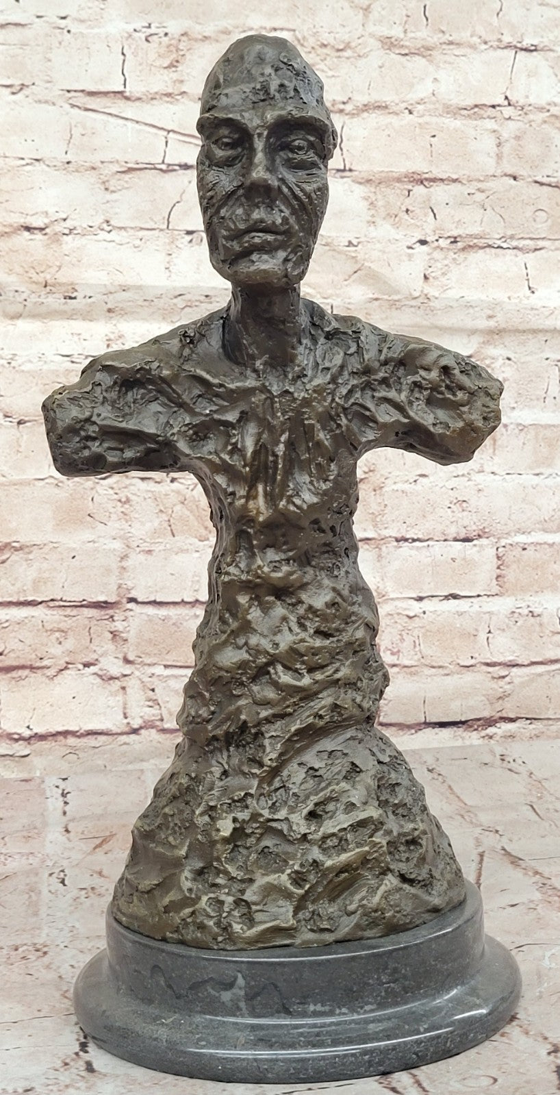 Commetti Bust of Diego Modern Art Abstract Mid century Masterpiece Bronze Art