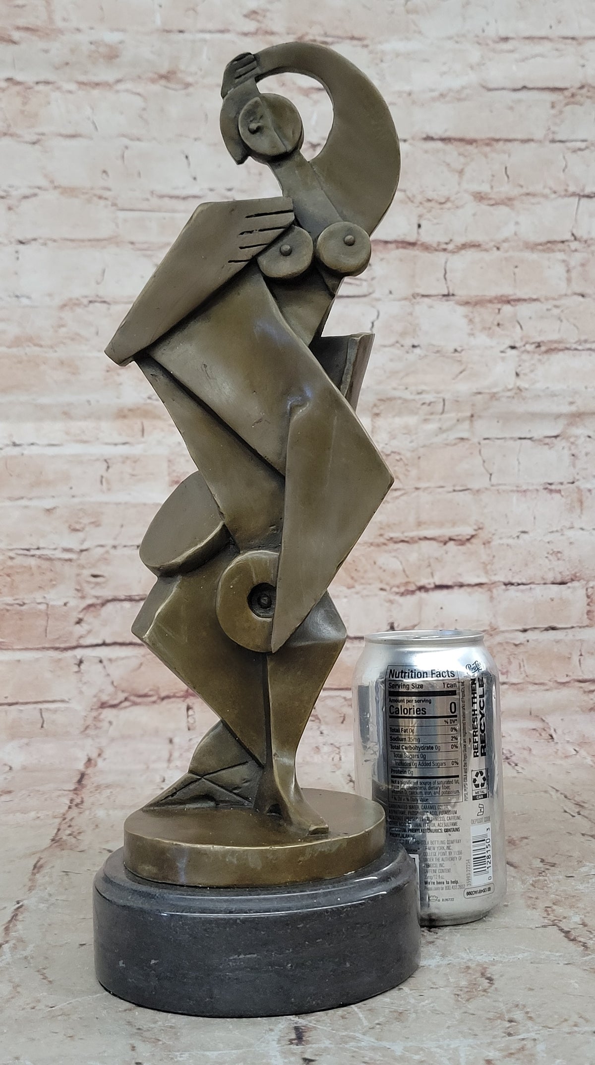 Handcrafted Signed Classic DALI Female Abstract Century Bronze Statue Sculpture