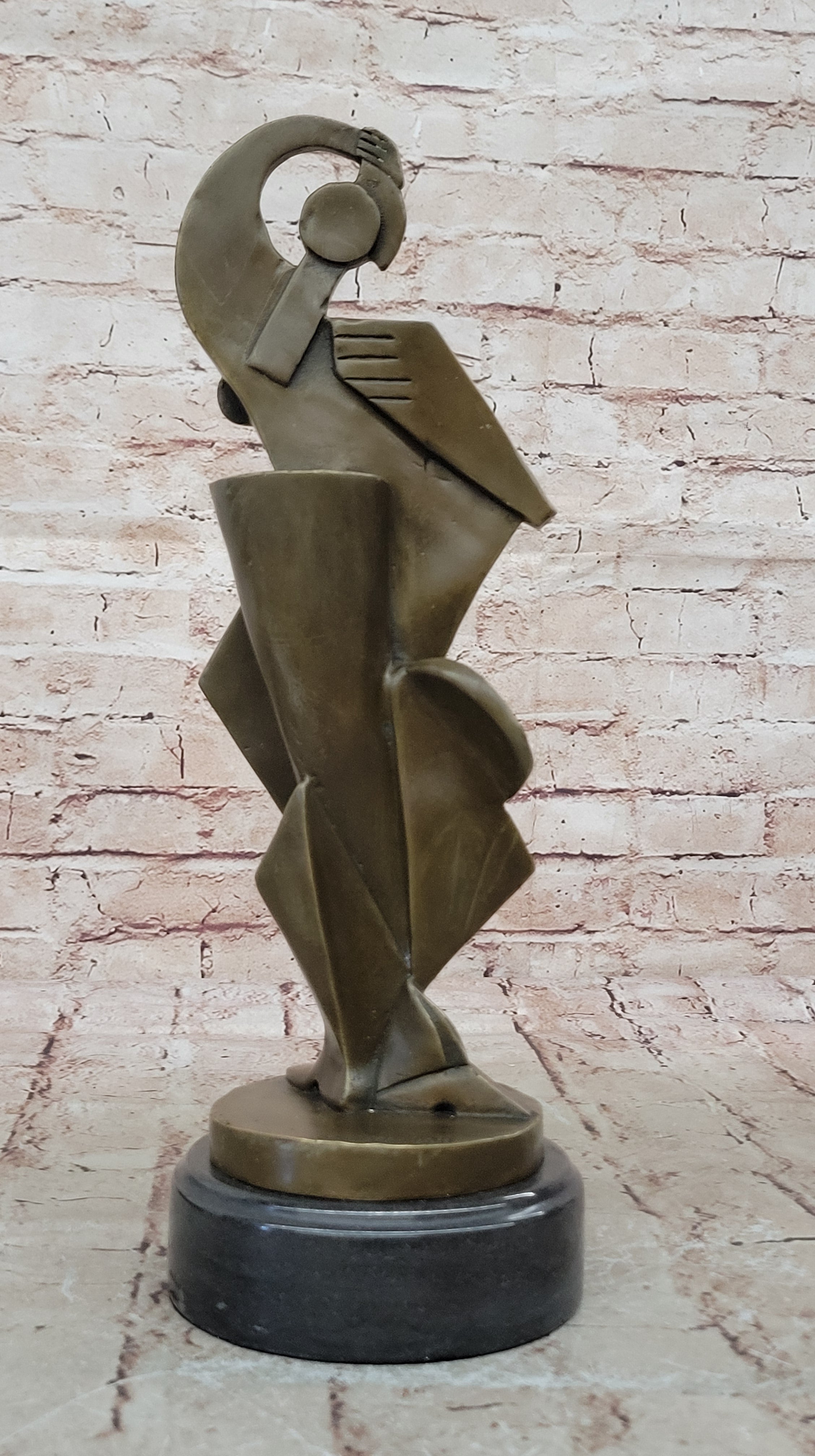 Handcrafted Signed Classic DALI Female Abstract Century Bronze Statue Sculpture