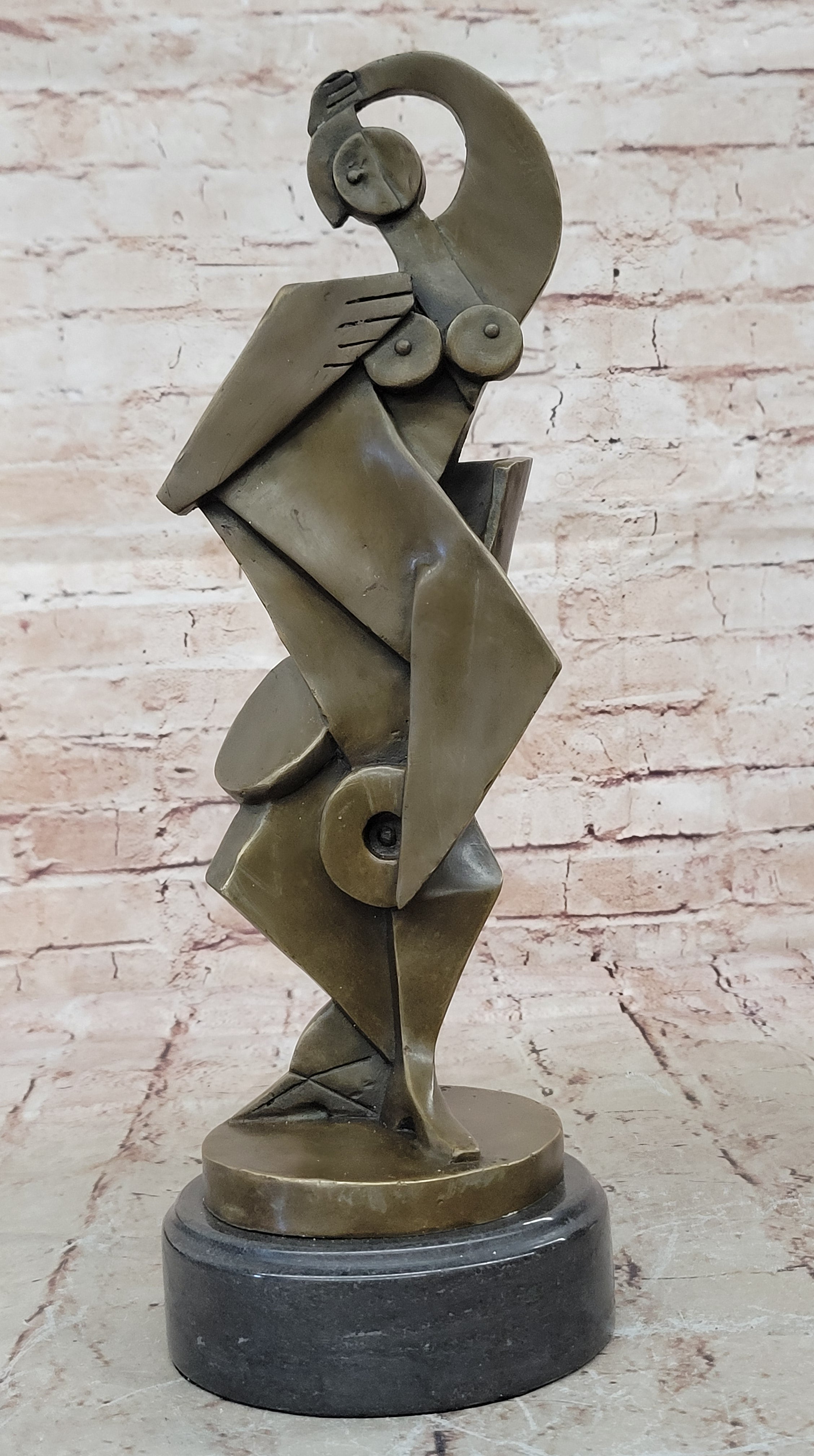 Handcrafted Signed Classic DALI Female Abstract Century Bronze Statue Sculpture