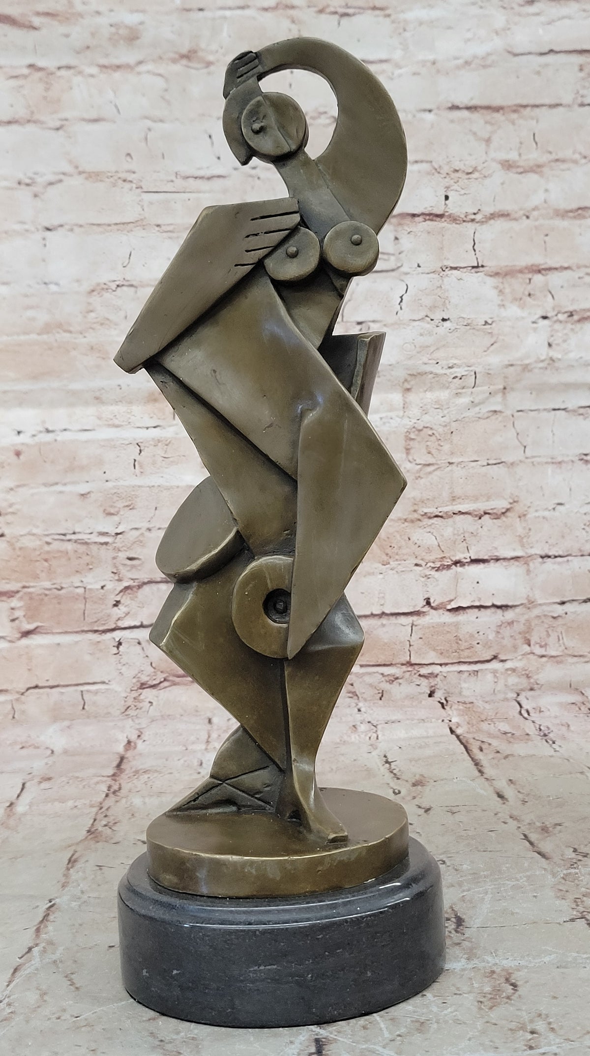 Handcrafted Signed Classic DALI Female Abstract Century Bronze Statue Sculpture