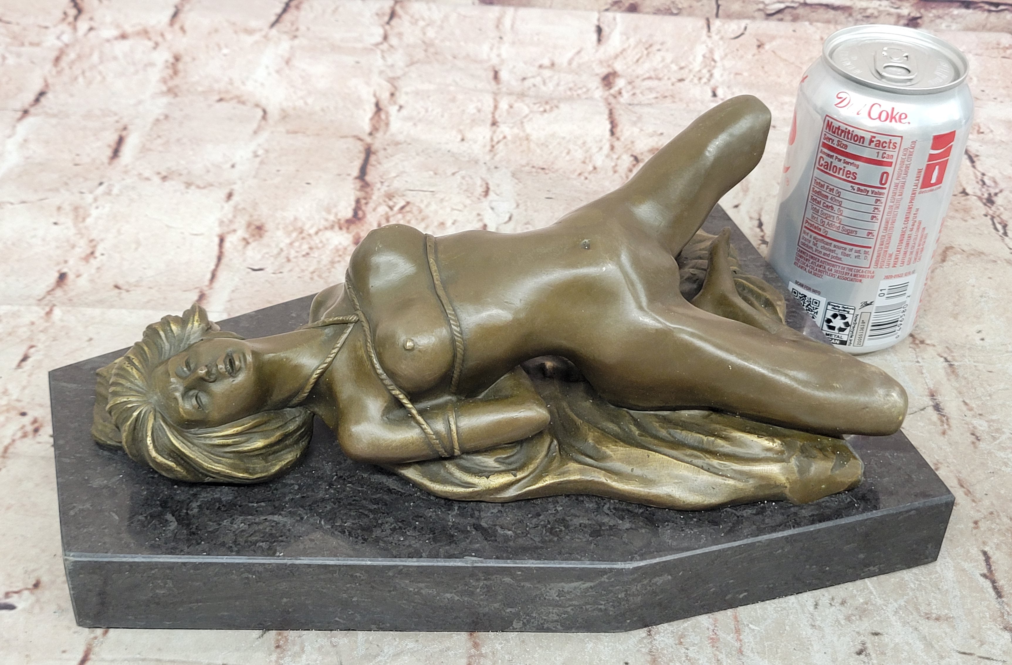 Bronze sculpture Erotic Girl Female Nude Art erotica Artwork Signed Original Gift