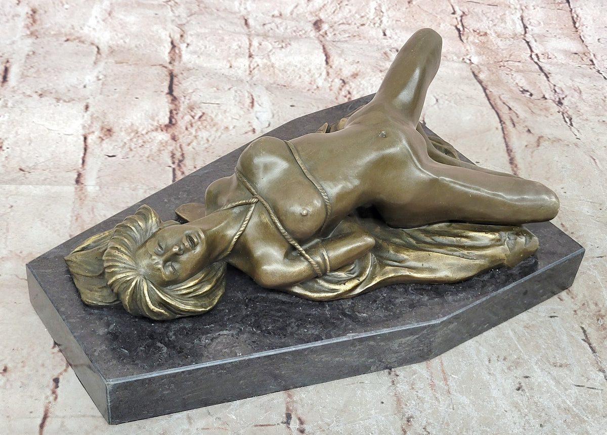 Bronze sculpture Erotic Girl Female Nude Art erotica Artwork Signed Original Gift
