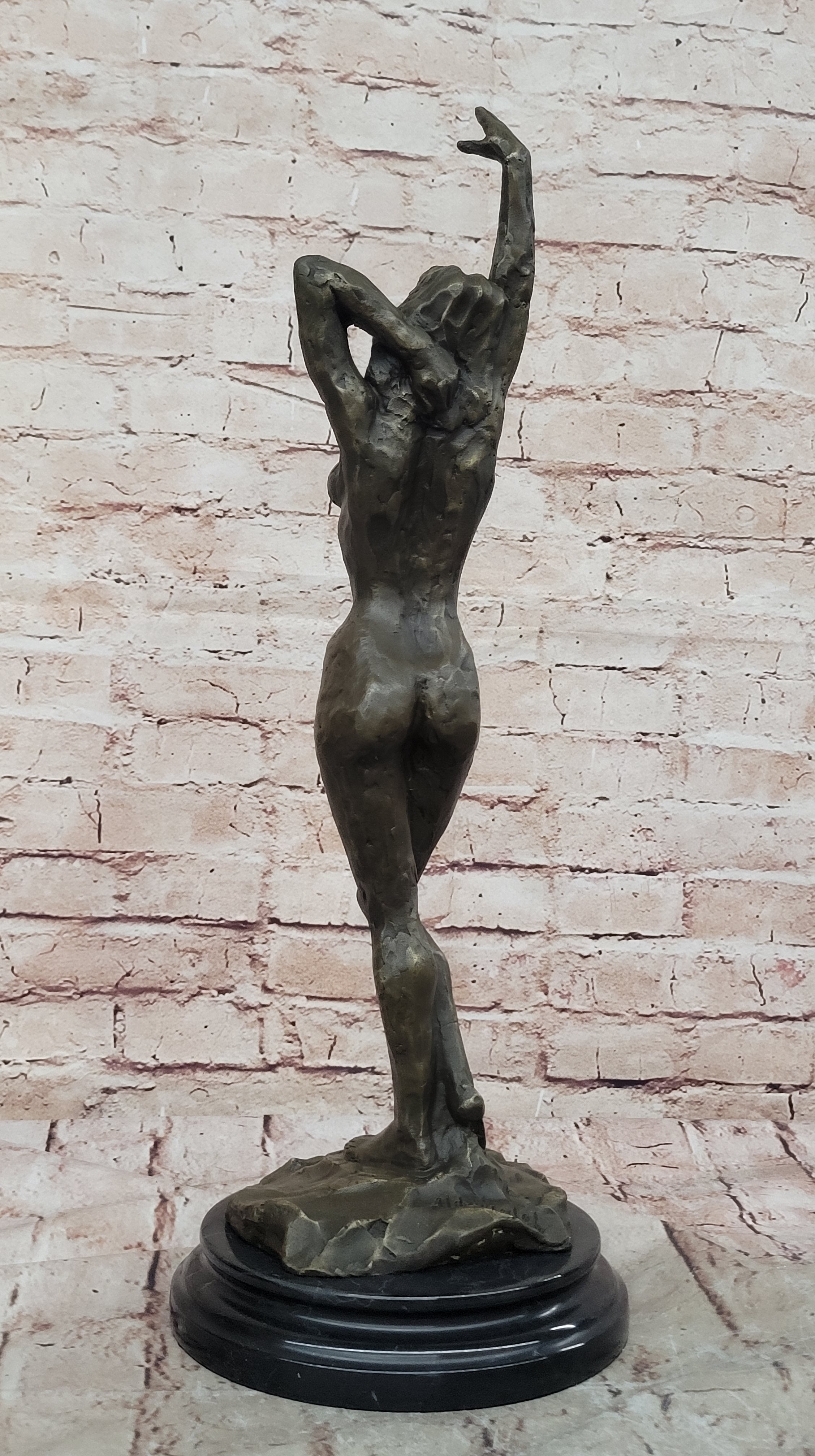 Large Nude Statue Venus Bronze With Figurine Cherub Sculpture Art Deco Artwork