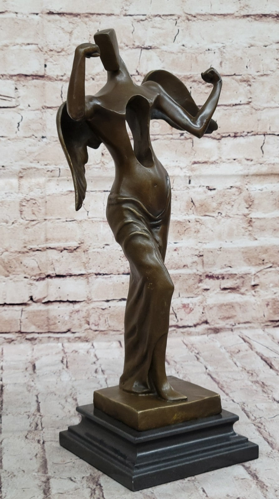 Salvador Dali Greatest Surrealist Hot Cast Bronze Sculpture Marble Base Figurine
