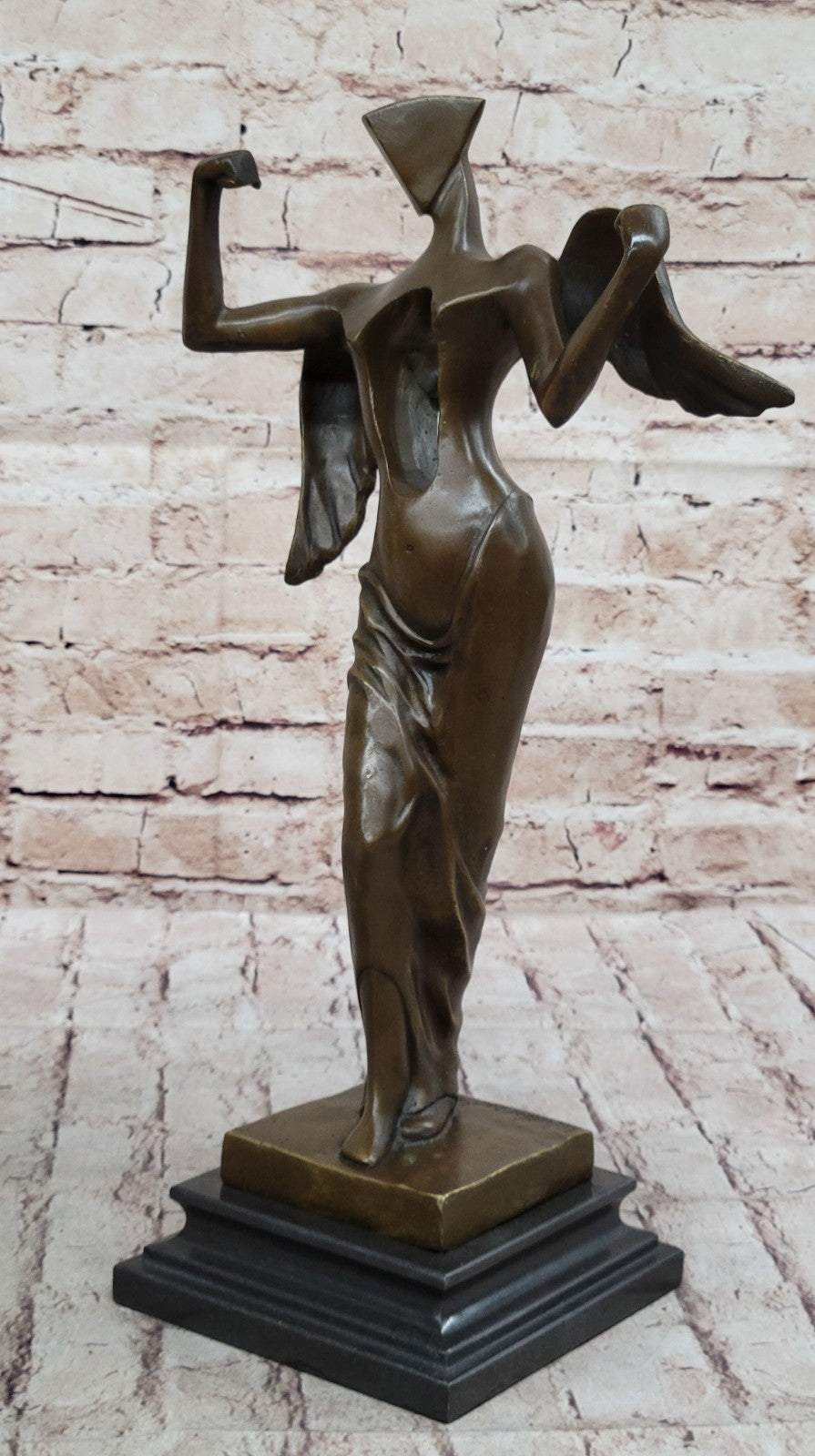 Salvador Dali Greatest Surrealist Hot Cast Bronze Sculpture Marble Base Figurine