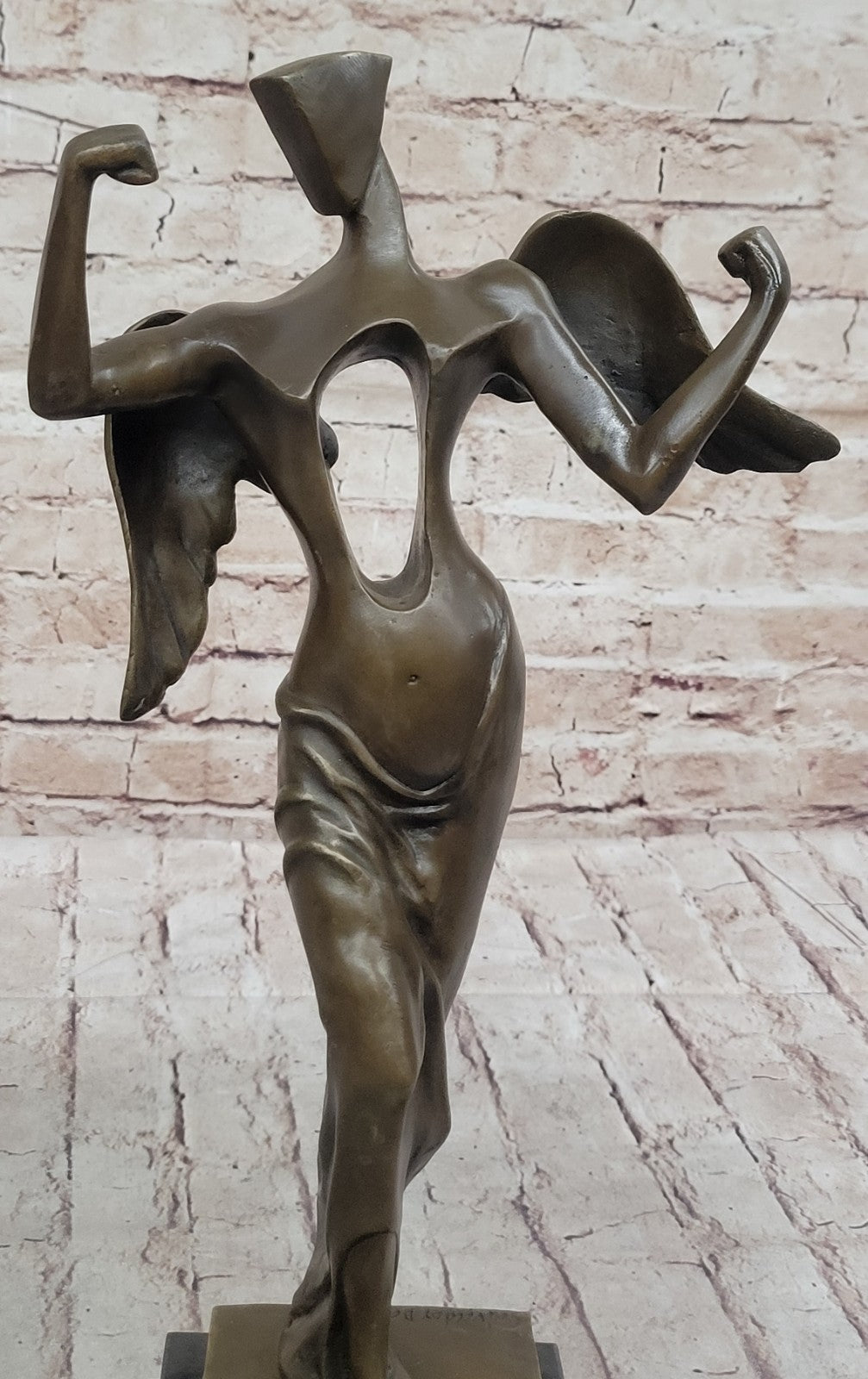 Salvador Dali Greatest Surrealist Hot Cast Bronze Sculpture Marble Base Figurine