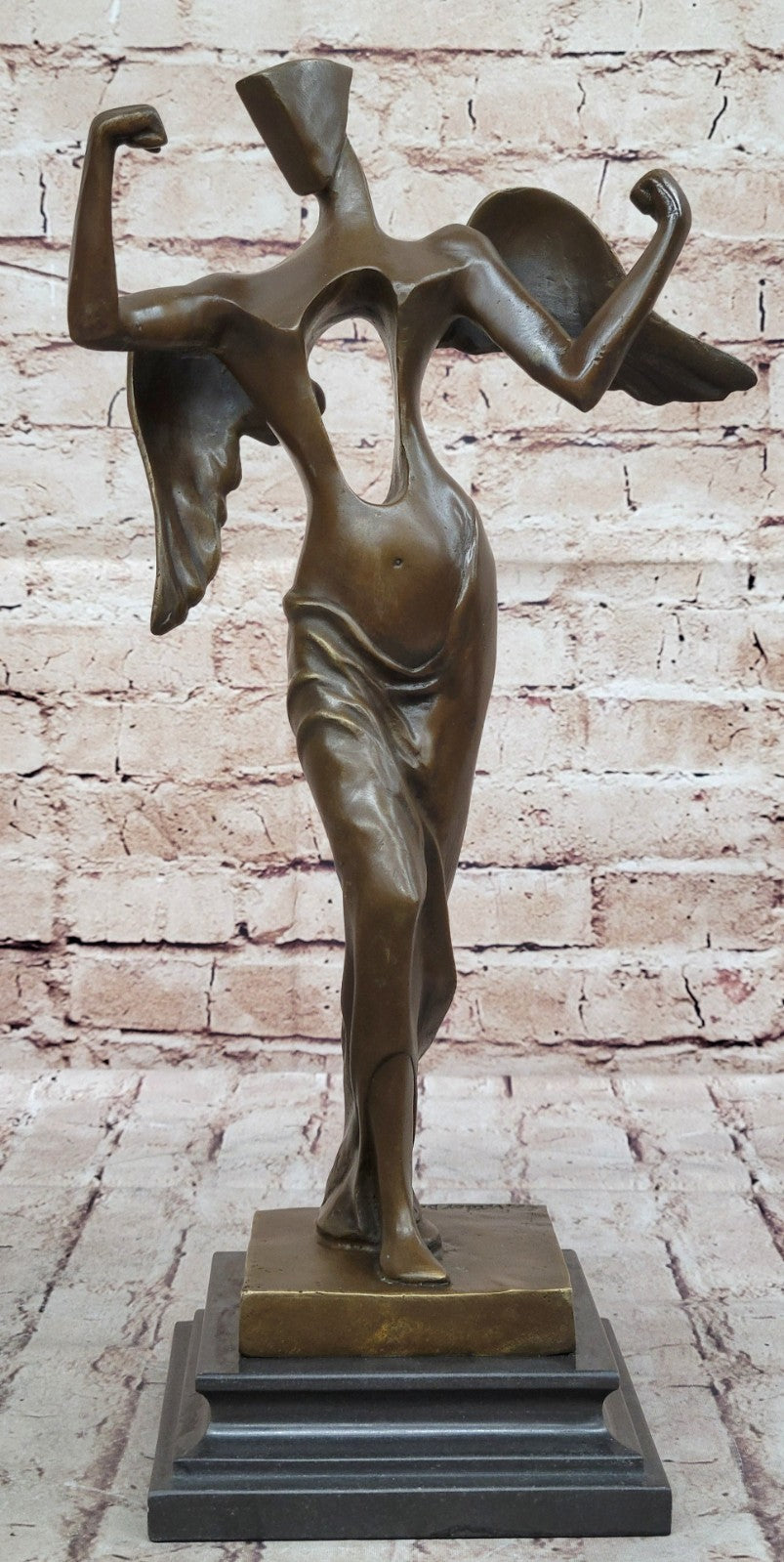 Salvador Dali Greatest Surrealist Hot Cast Bronze Sculpture Marble Base Figurine