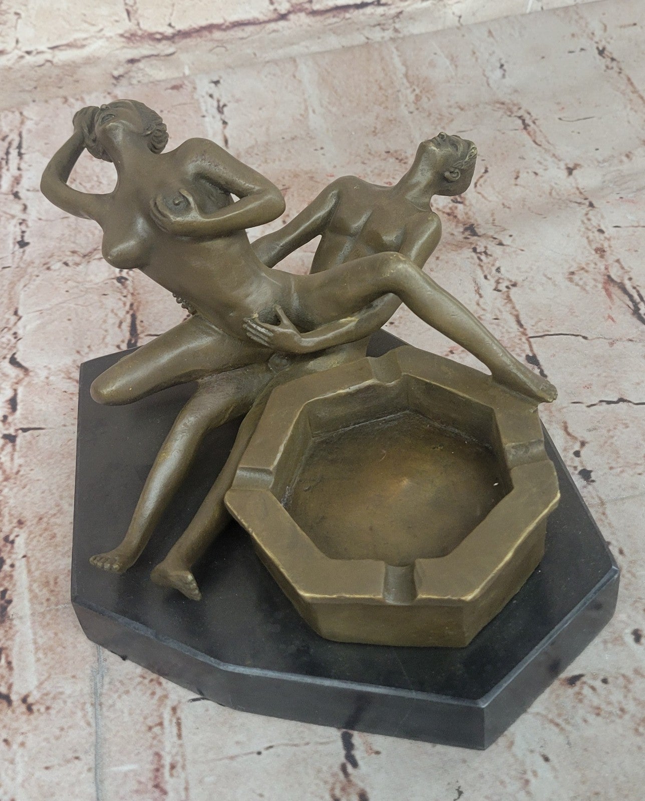 Male Female Nude Figurine Bronze Sculpture Exotic Hand Crafted Statue Sale