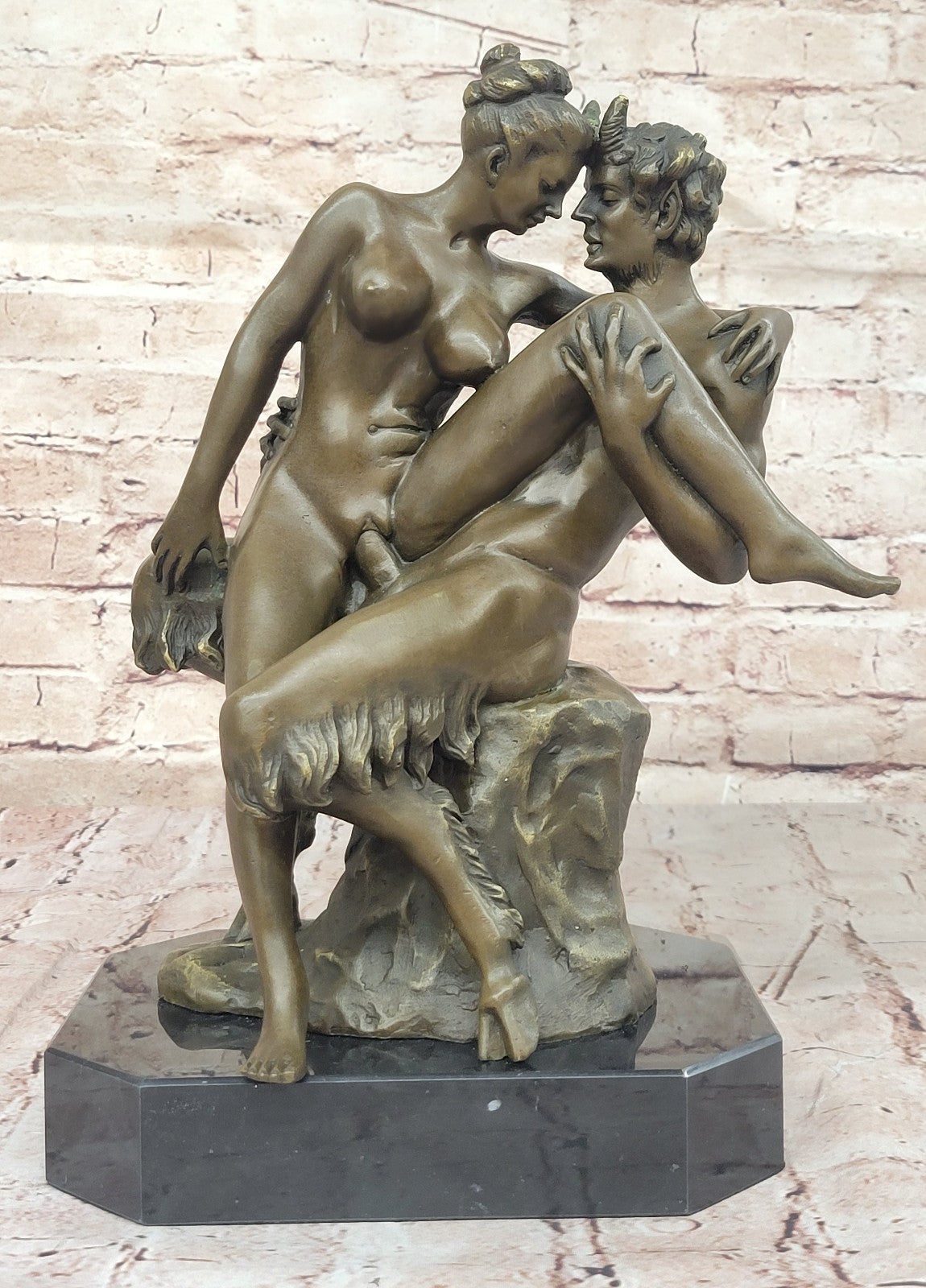 Risque Devil Woman Mavchi Erotic Bronze Nude Satyr Nymph Sale Vintage Original