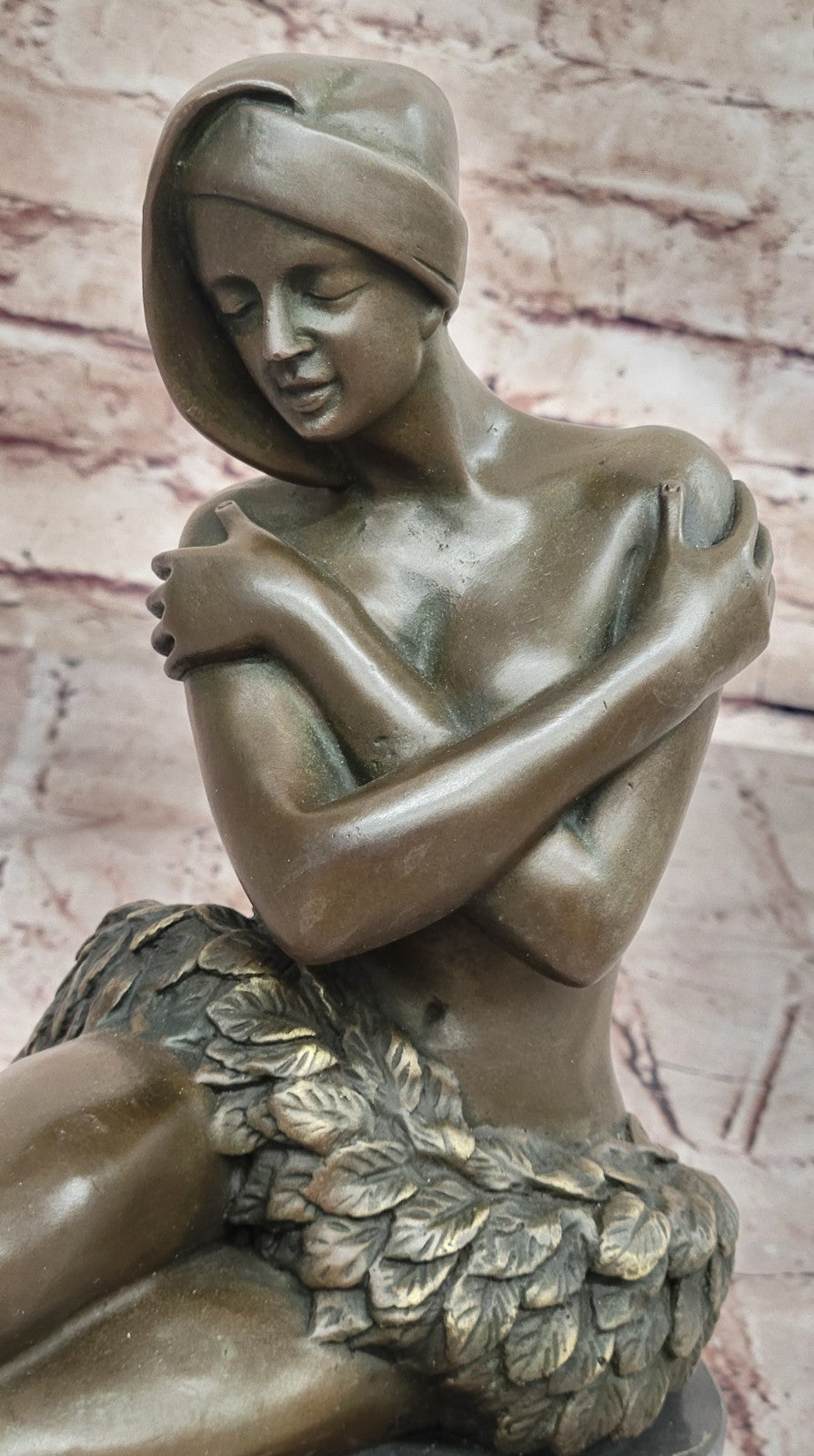 Handcrafted bronze sculpture SALE Stone On Female Hawaiian Nude Preiss Cast Hot