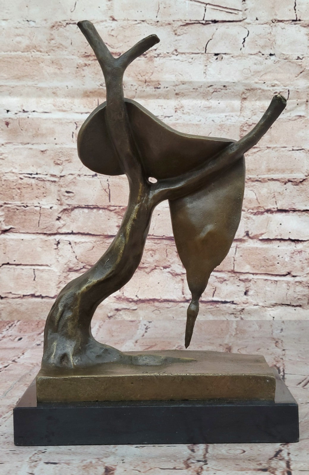 Salvador Dali Greatest Surrealist Hot Cast Bronze Sculpture Marble Base Figurine