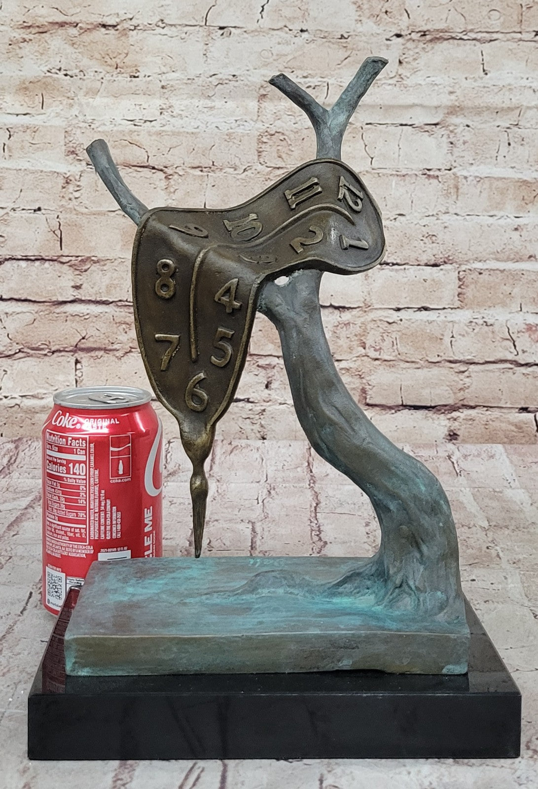 PERSISTENCE OF MEMORY (1931) by Dali Melting Clock Bronze Sculpture Figurine Art