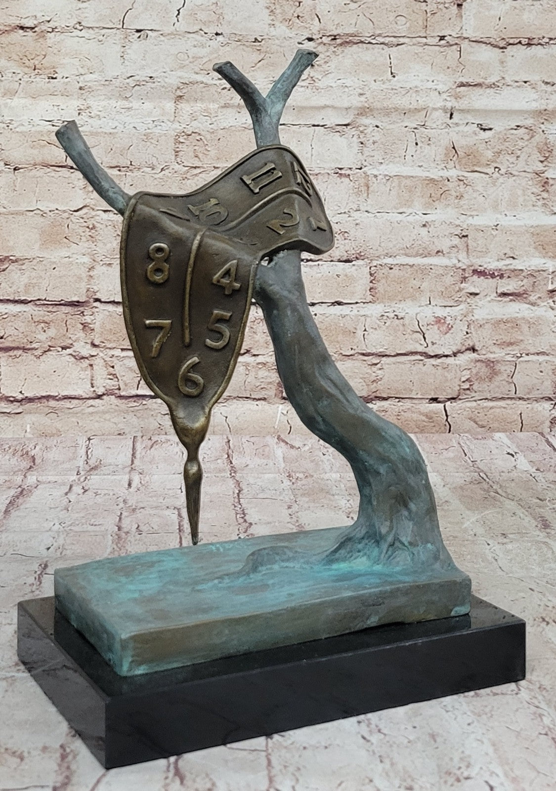 PERSISTENCE OF MEMORY (1931) by Dali Melting Clock Bronze Sculpture Figurine Art