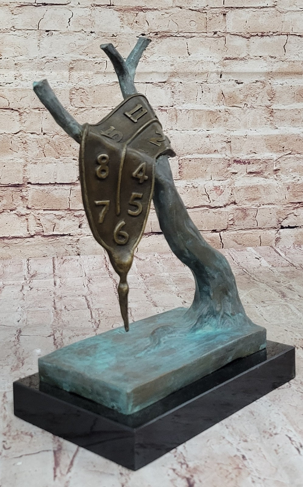 PERSISTENCE OF MEMORY (1931) by Dali Melting Clock Bronze Sculpture Figurine Art