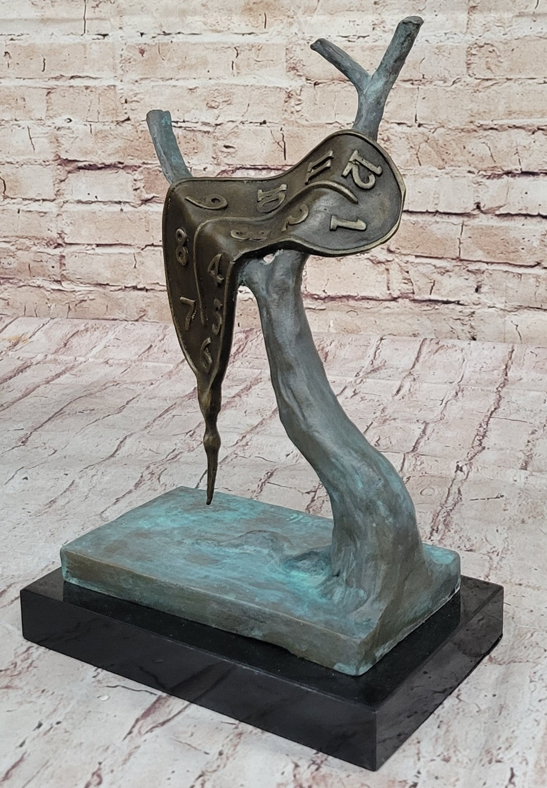 PERSISTENCE OF MEMORY (1931) by Dali Melting Clock Bronze Sculpture Figurine Art