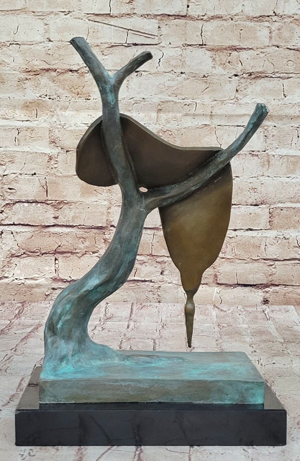 PERSISTENCE OF MEMORY (1931) by Dali Melting Clock Bronze Sculpture Figurine Art