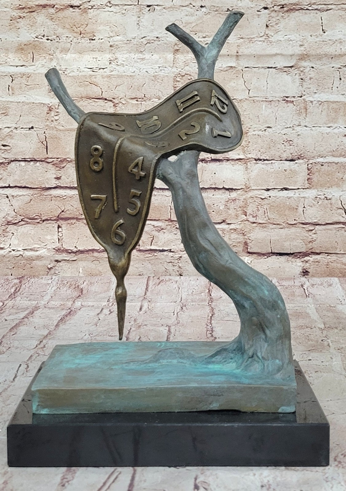 PERSISTENCE OF MEMORY (1931) by Dali Melting Clock Bronze Sculpture Figurine Art