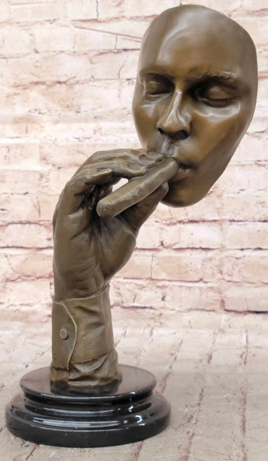 Bronze Sculpture Havana Man Smoking Cigar Hot Cast Figurine Figure Bar Decor Art