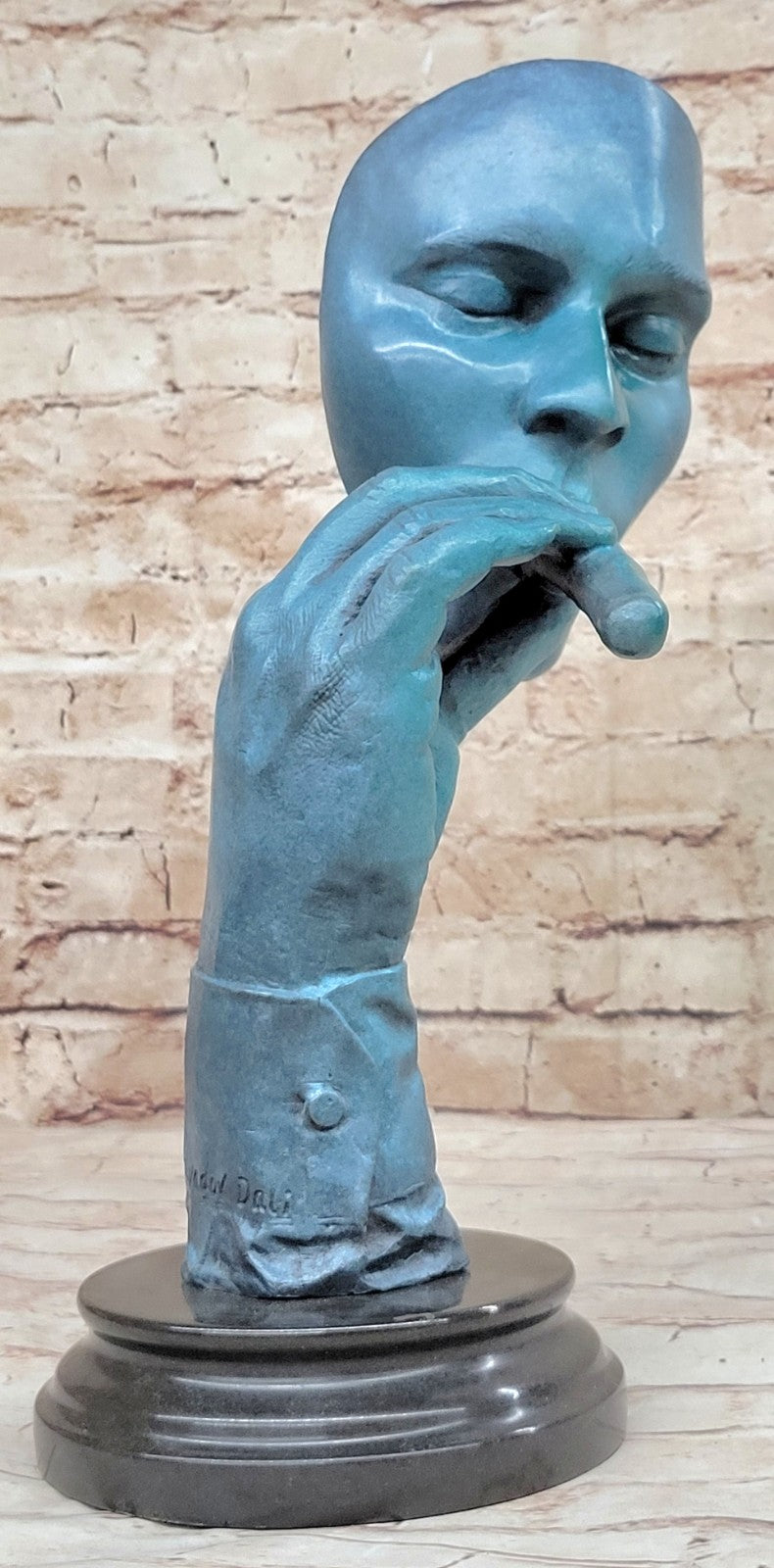 Arts & Crafts DALI Bronze, Smoking Cigar Male Match Detailed Collectible Statue