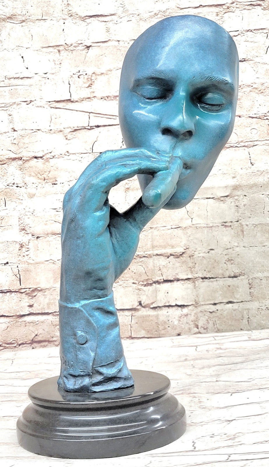 Arts & Crafts DALI Bronze, Smoking Cigar Male Match Detailed Collectible Statue