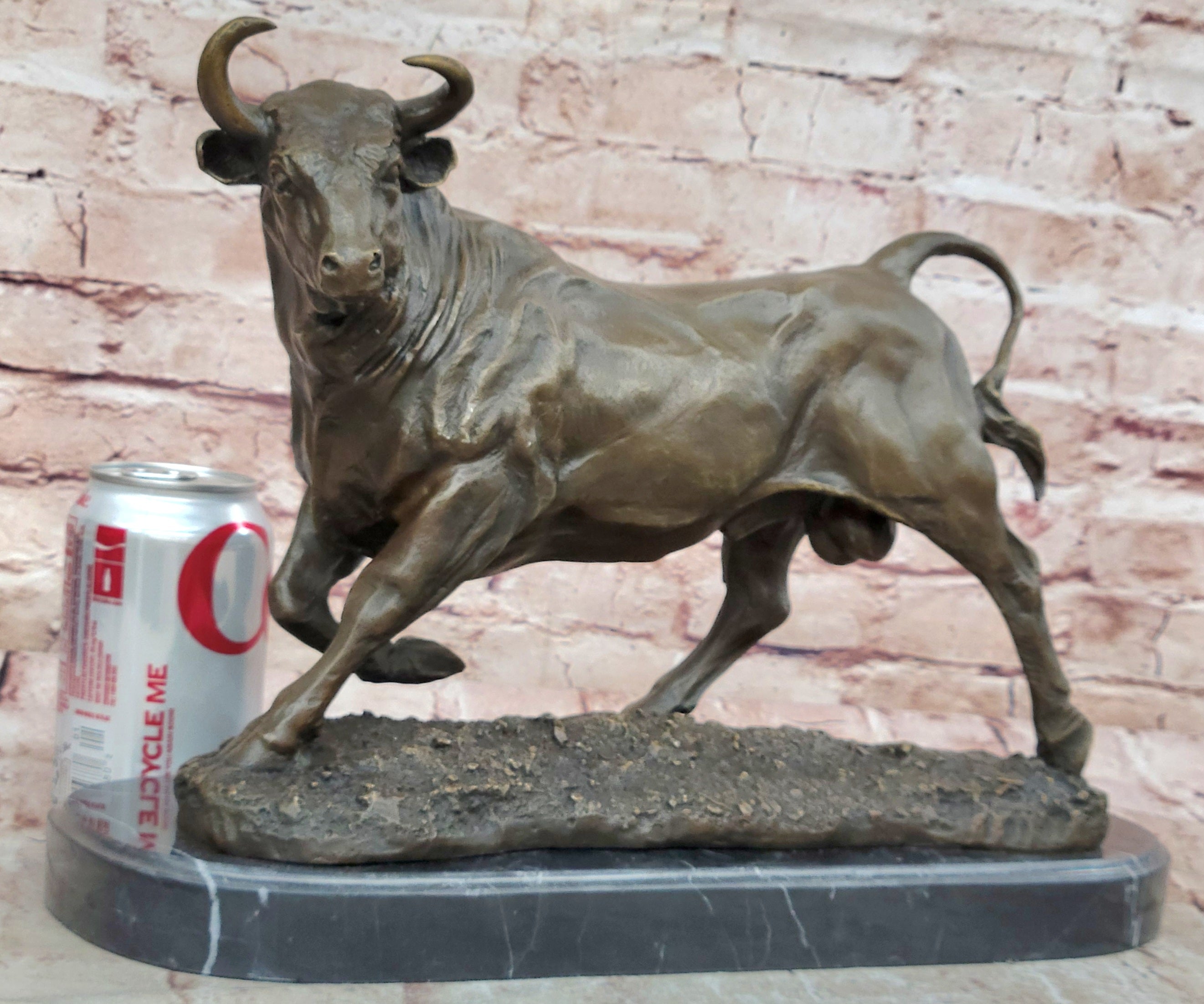Extra Large Bronze coffee Wall Street Bull OX Figure Statue 20 LBS Figurine
