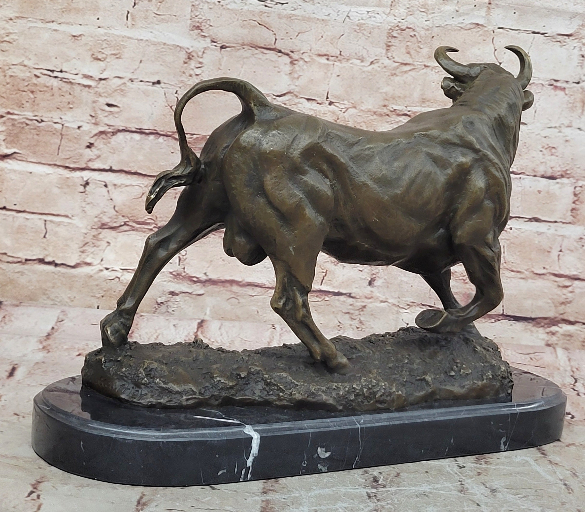 Extra Large Bronze coffee Wall Street Bull OX Figure Statue 20 LBS Figurine