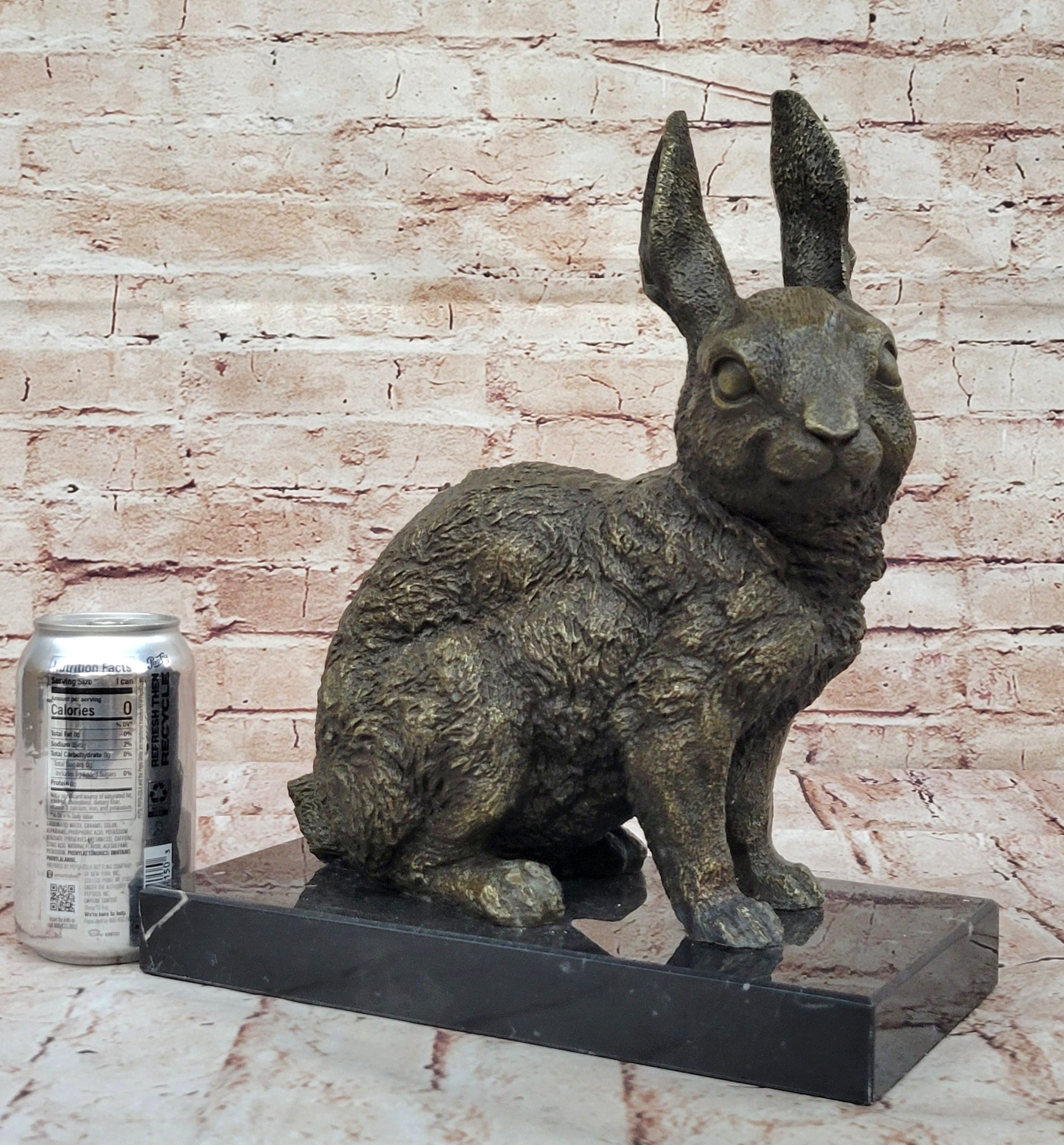Signed Large Bronze Sculpture Statue Art Rabbit Deco Home Garden Decor Figurine