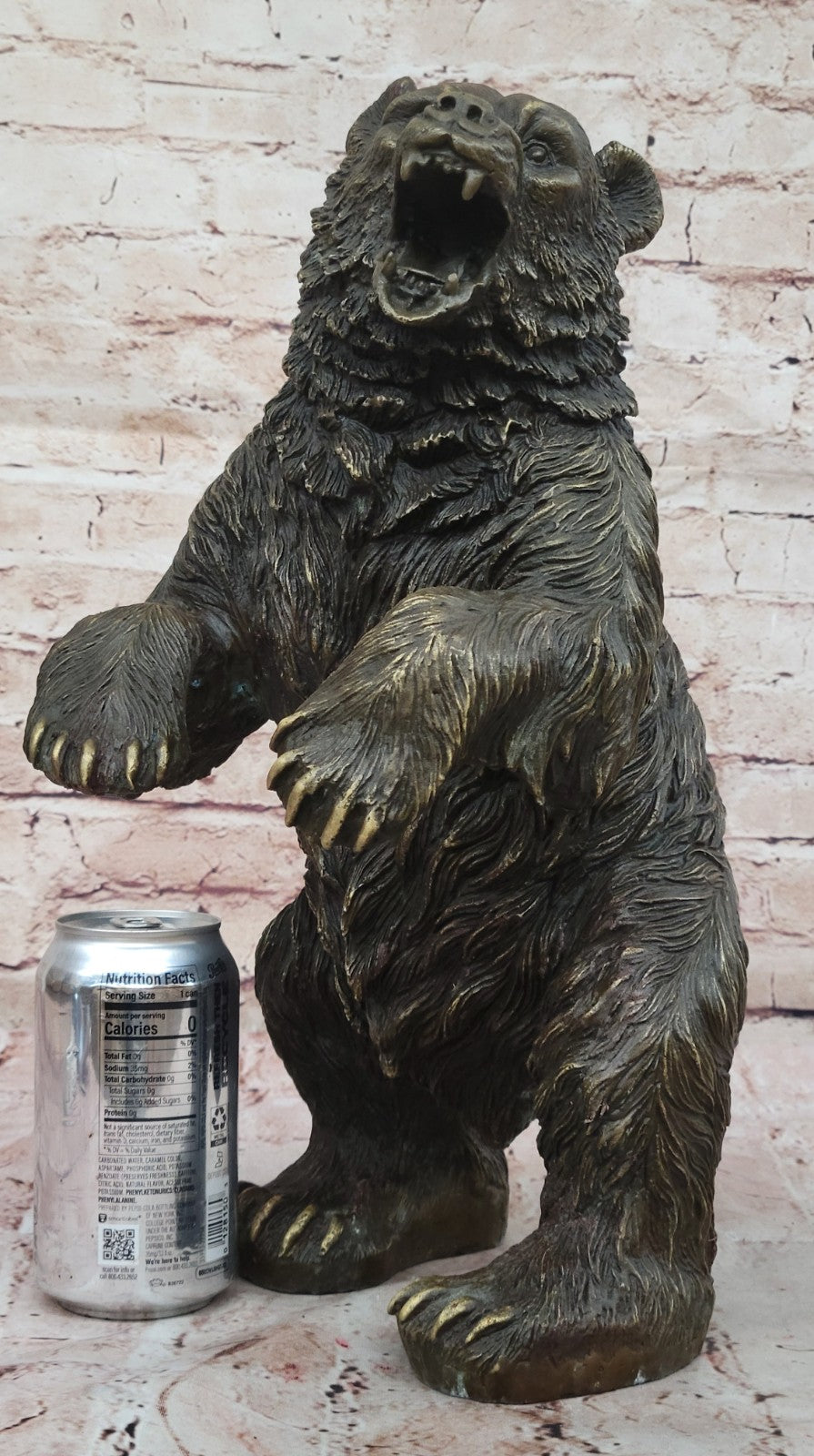 Remington Roaring Black Bear Lover Collector Bronze Statue Bookend Gift Art Deco