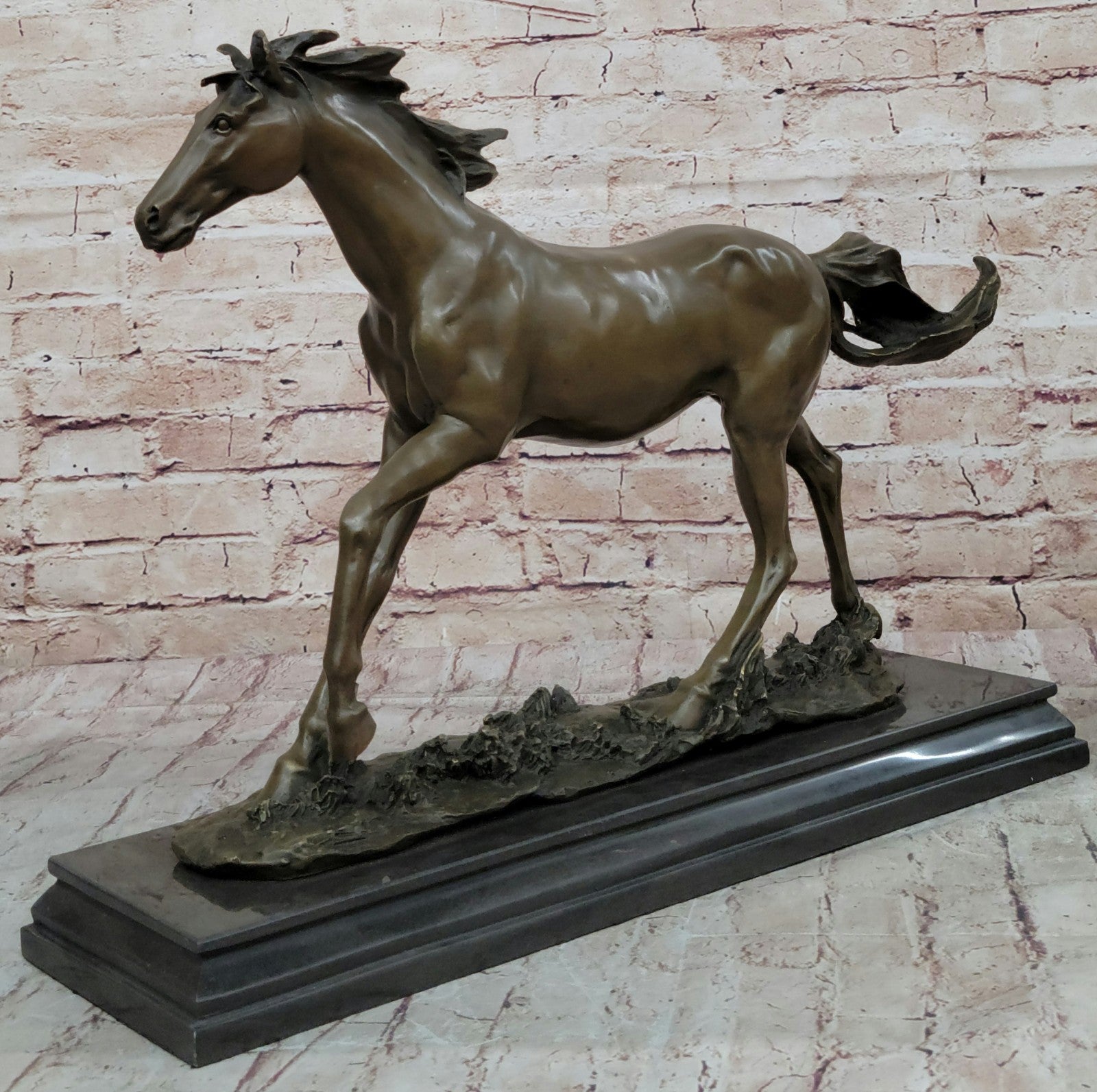 Thoroughbred Horse Lover SUPER DEAL Gift Equestrian Bronze Sculpture Statue