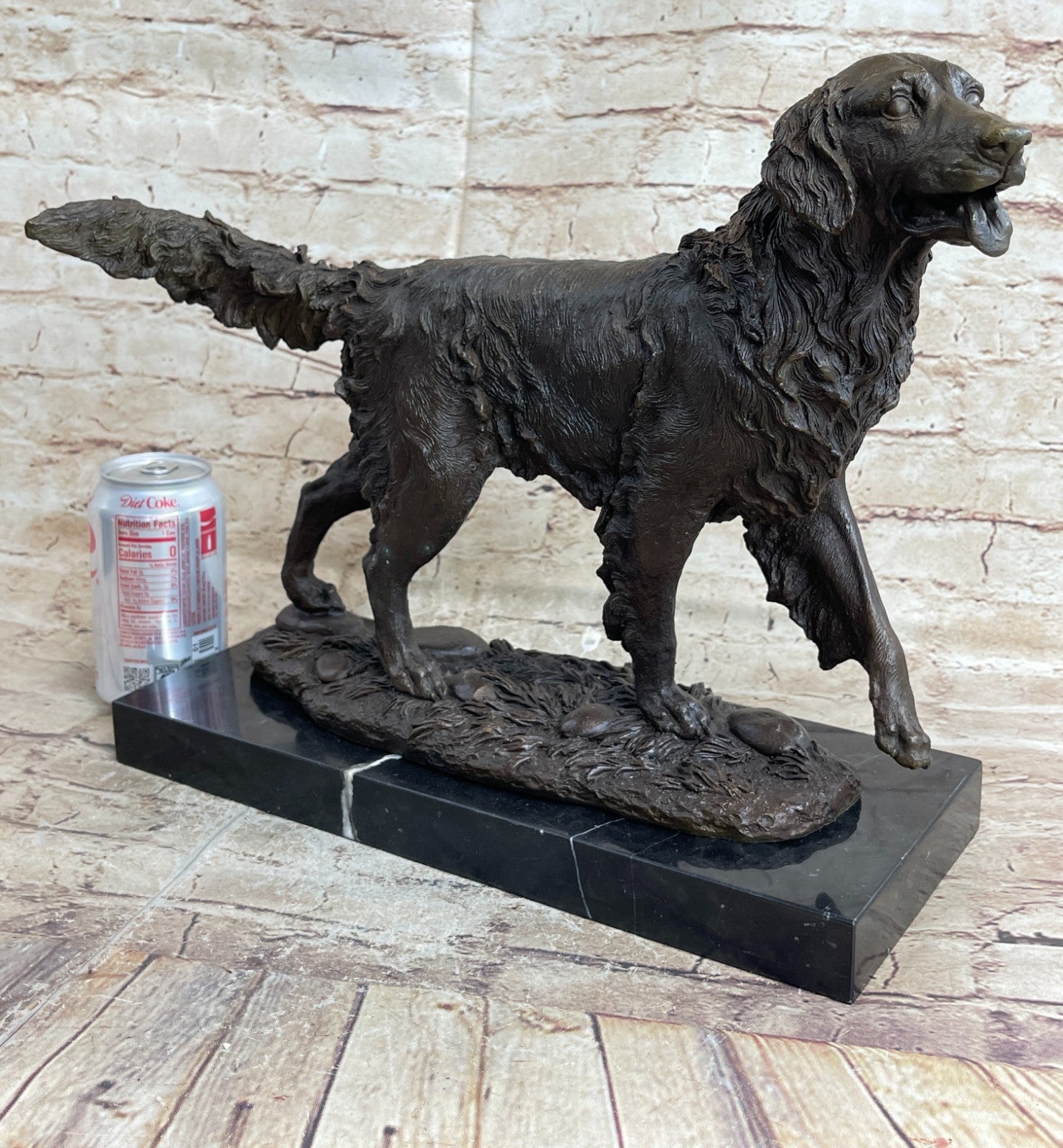 BRONZE GOLDEN/LABRADOR RETRIEVER STATUE/SCULPTURE EXCEPTIONALLY FINE ARTWORK
