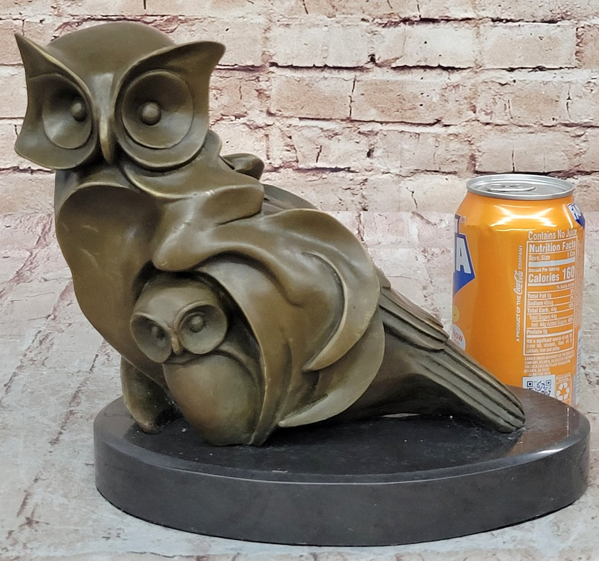 Salvador Dali Tribute Abstract Modern Art Owl Bronze Sculpture Marble Decoration
