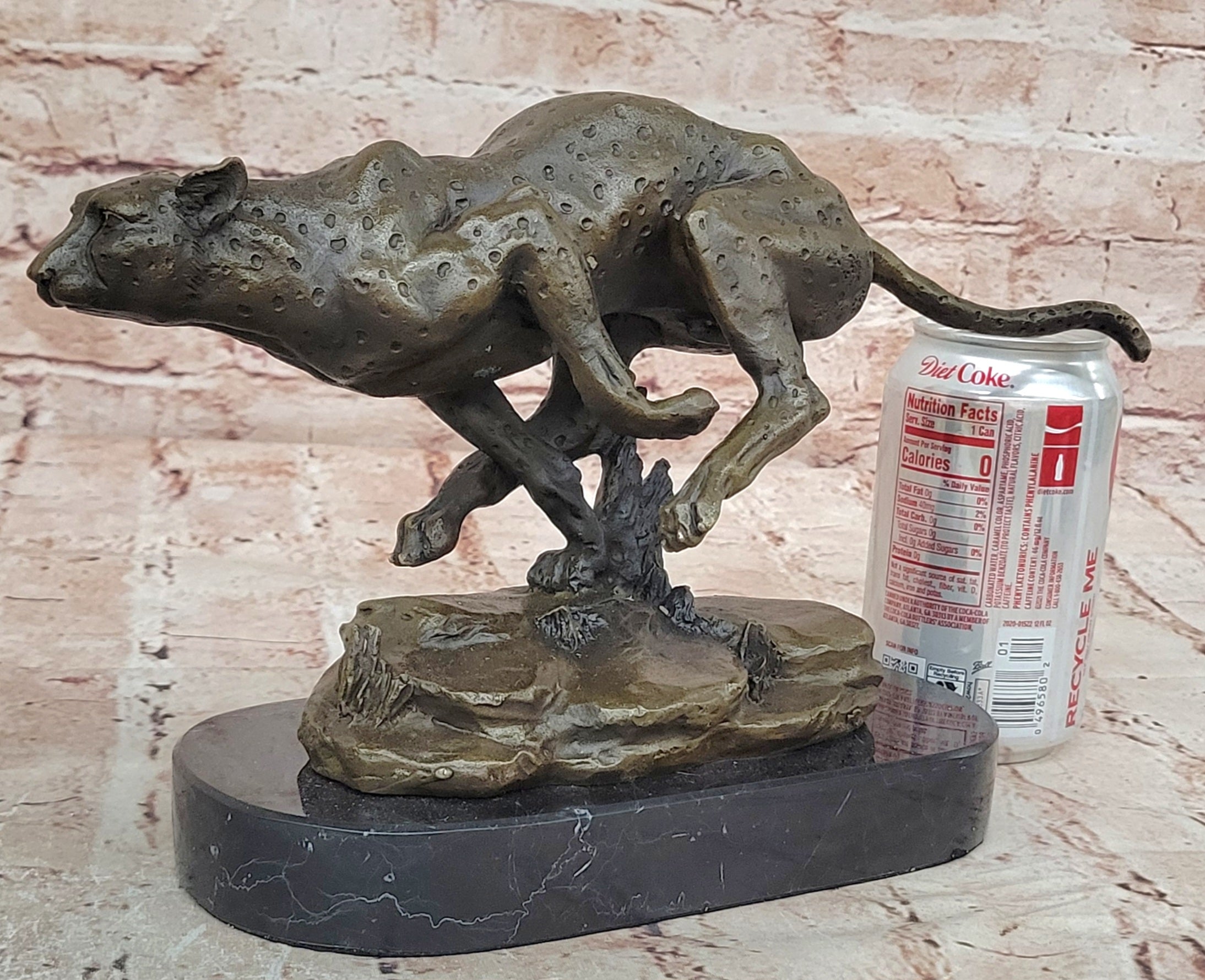 Handcrafted bronze sculpture SALE Cougar Art Lost Wax Method Artwork Sale