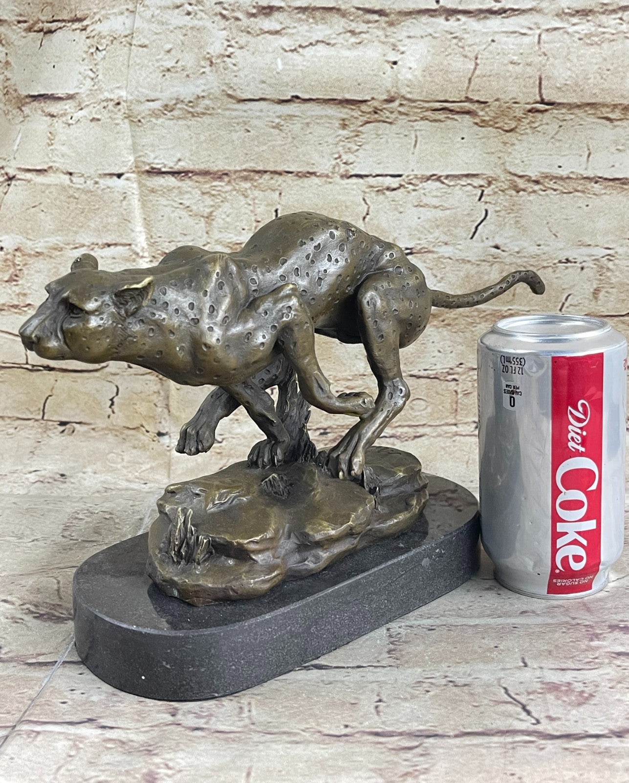 Handcrafted bronze sculpture SALE Cougar Art Lost Wax Method Artwork Sale