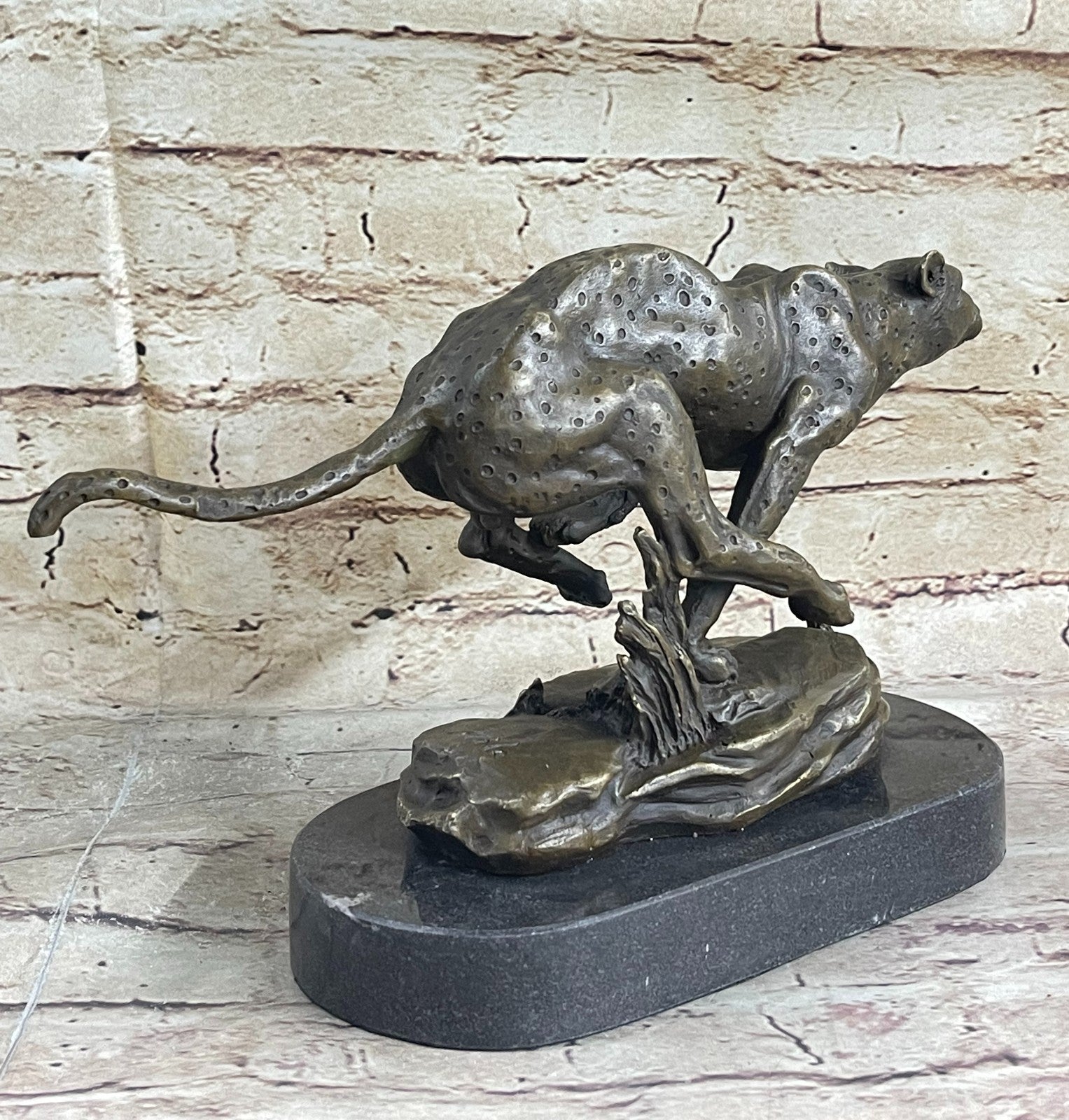 Handcrafted bronze sculpture SALE Cougar Art Lost Wax Method Artwork Sale