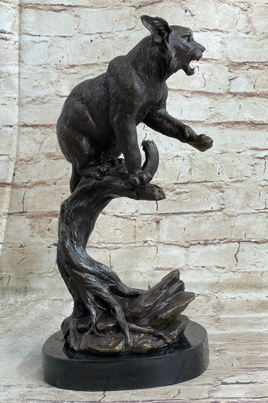 ART-DECO-BRONZE-CHEETAH-STATUE-BIG-CAT-LEOPARD-FELINE-PANTHER-LION-JAGUAR-FI