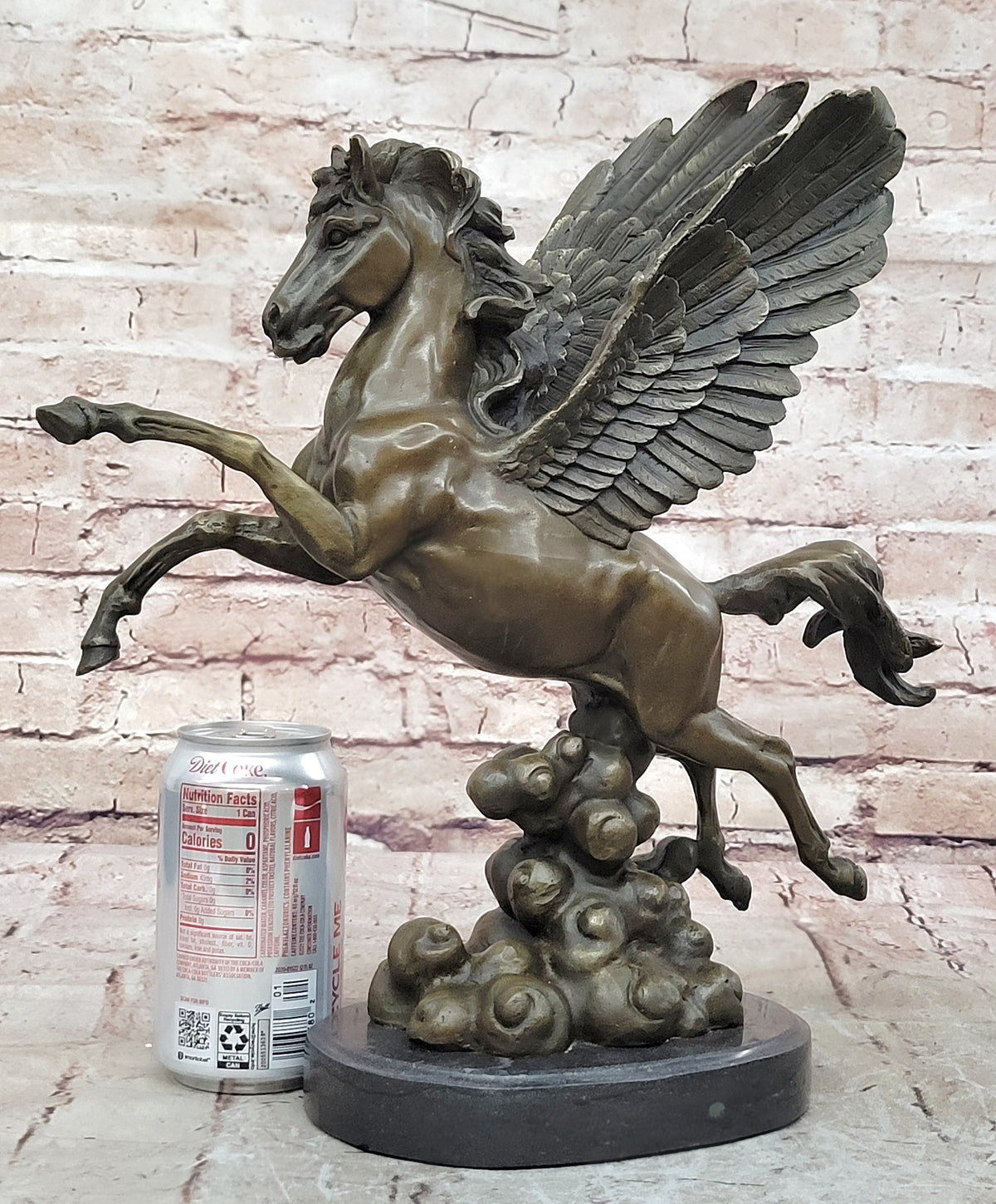 Handcrafted Genuine Real Bronze Sculpture Pegasus UniqueClassic Artwork Figurine